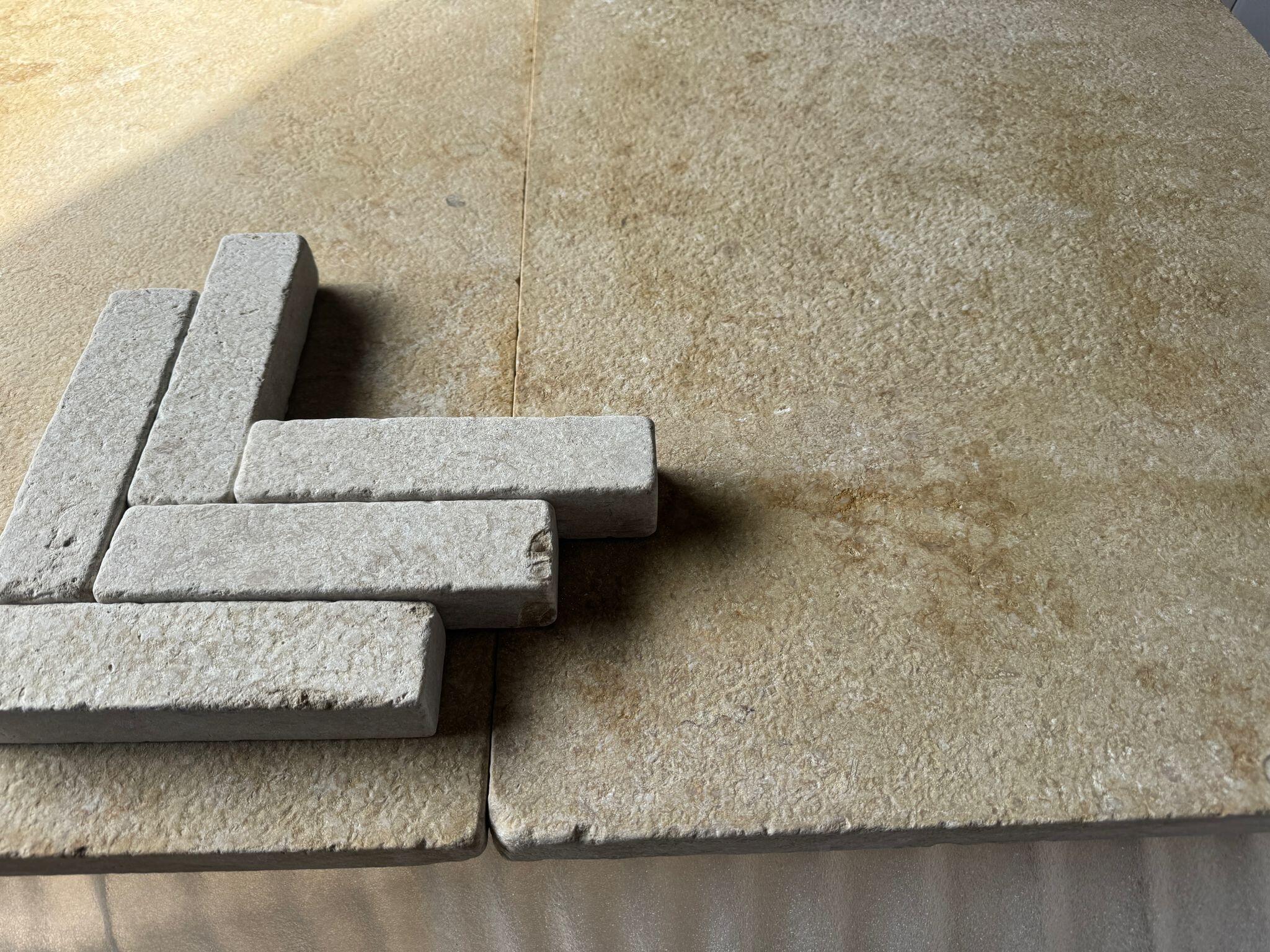Egyptian Limestone Tiles ( SEASONED Surface and Tumbled Edges)