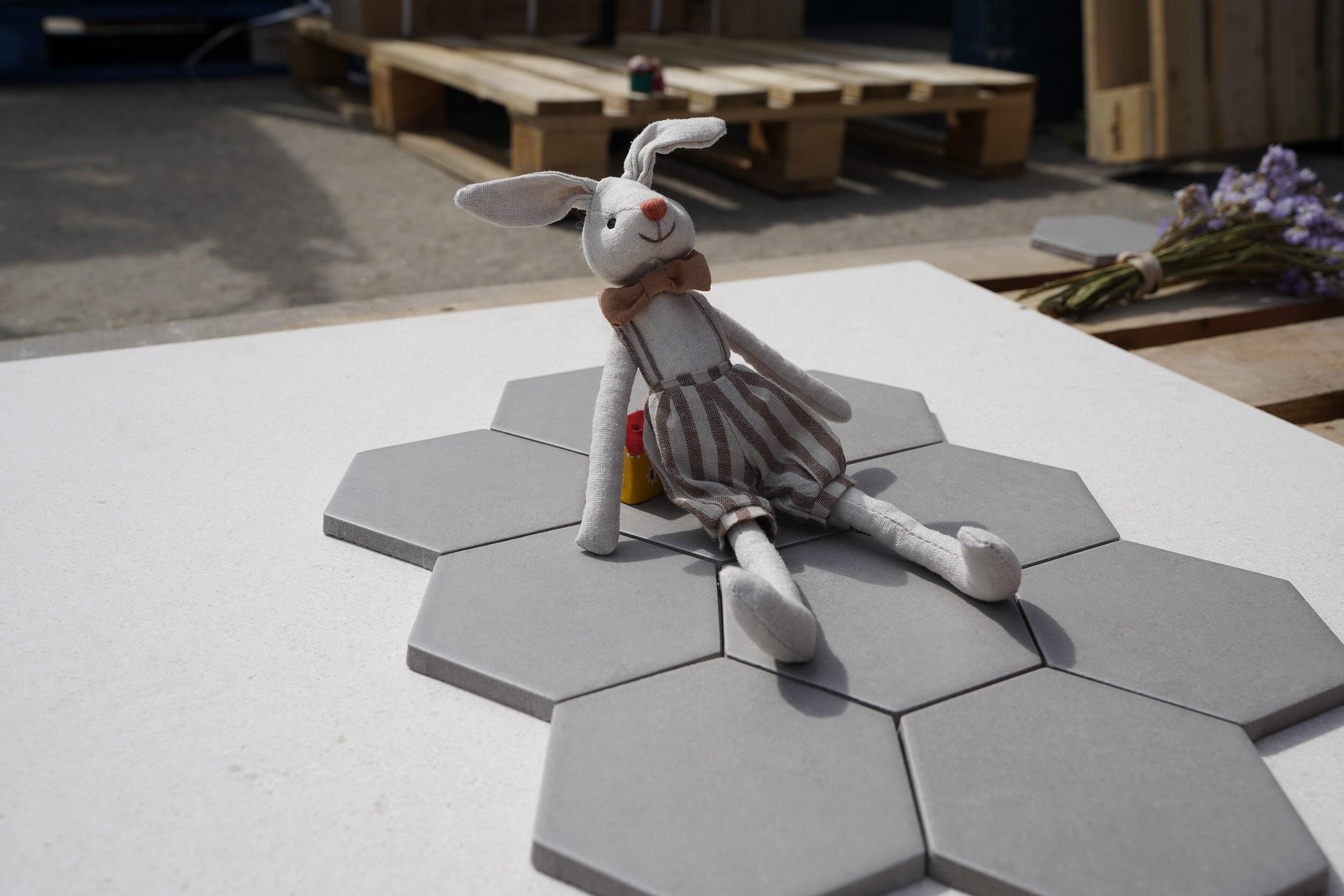 Arc Light Grey Small Hexagon  Porcelain (Matt)
