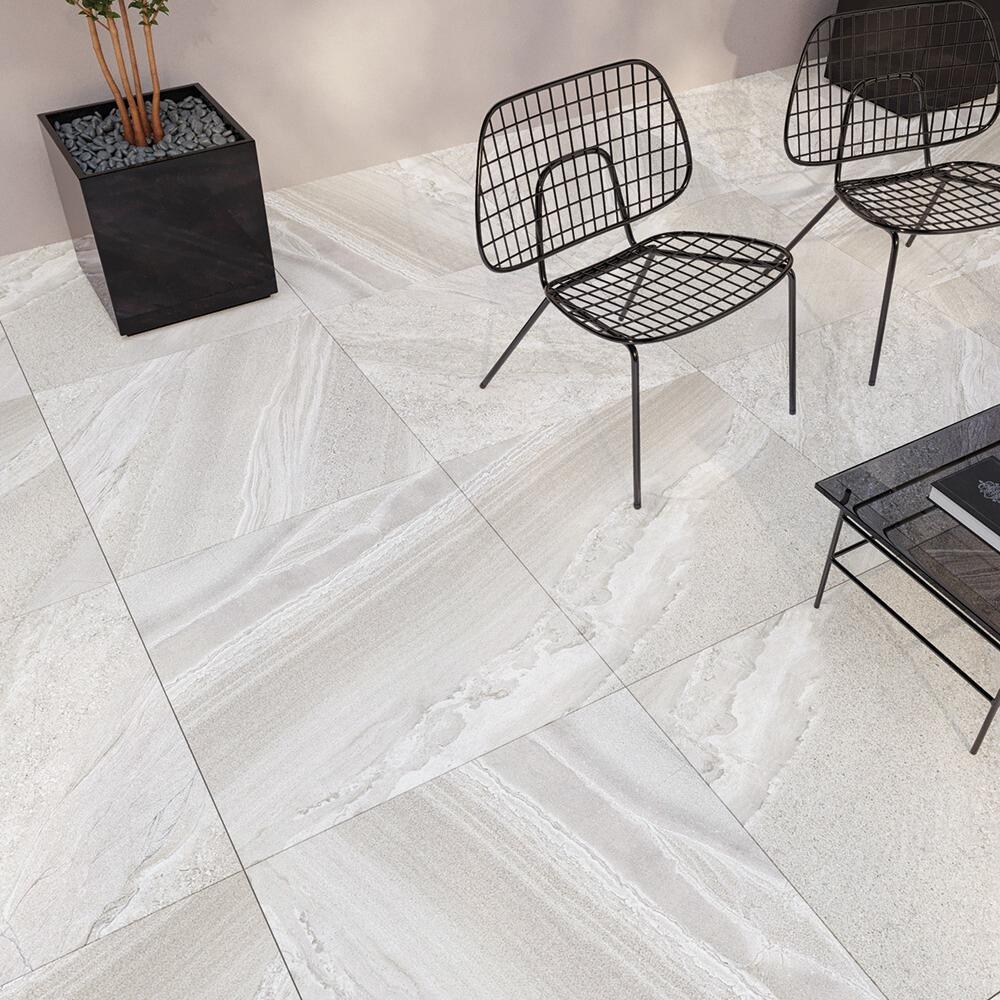 London Bianca Matt Porcelain Paving Tiles