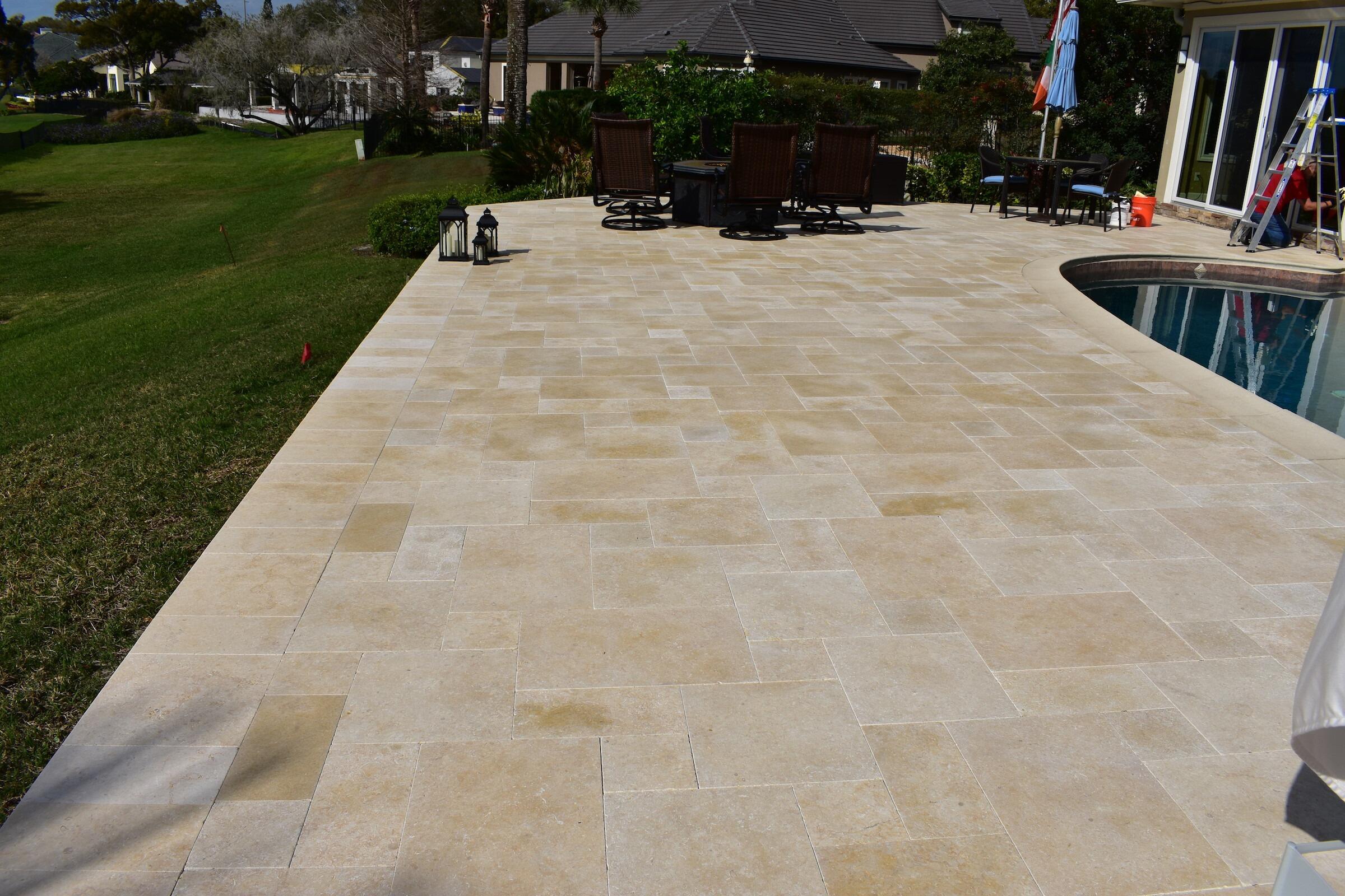 Egyptian Limestone Paving Tiles (Tumbled)