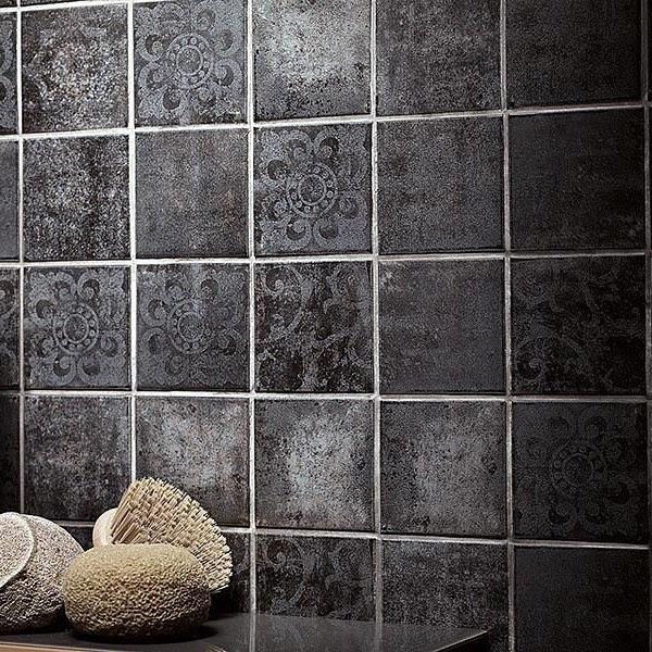 Antique Black Porcelain Mosaic Tiles (Matt) 100X100