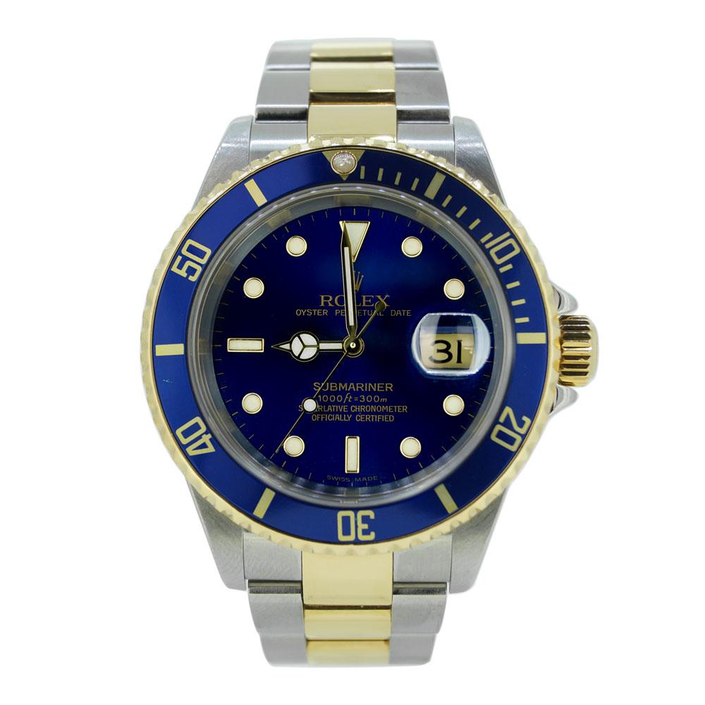 Rolex submariner blue 16613 hot sale