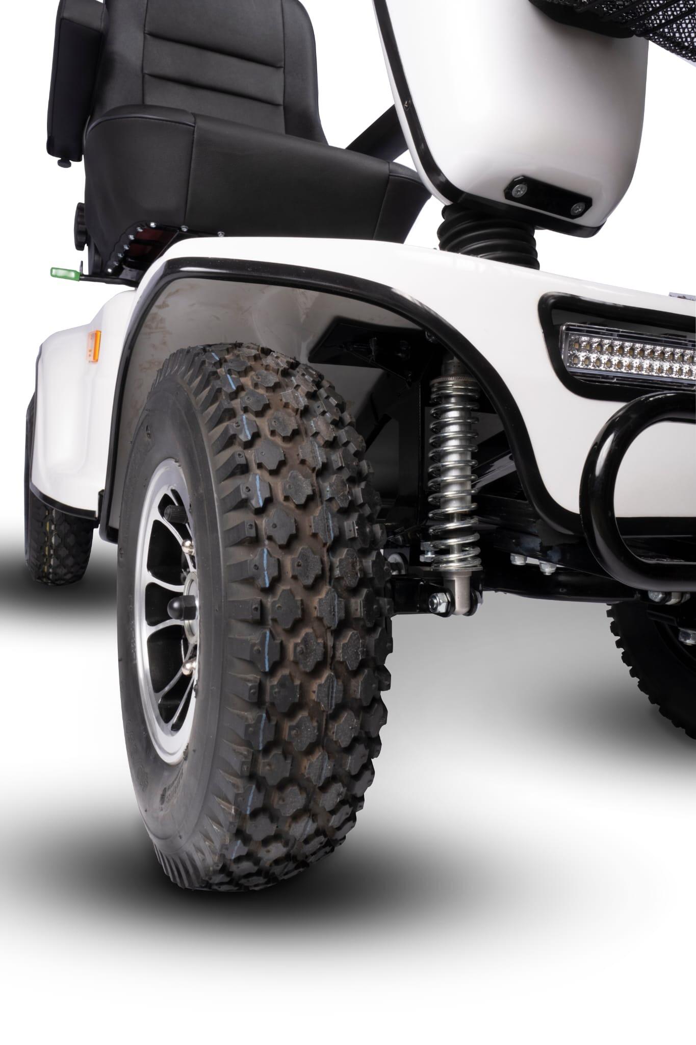 Extreme plus powerful mobility scooter front suspension