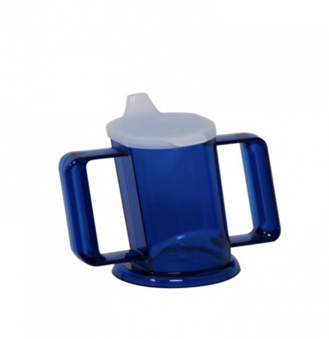 Beaker two handed cup blue