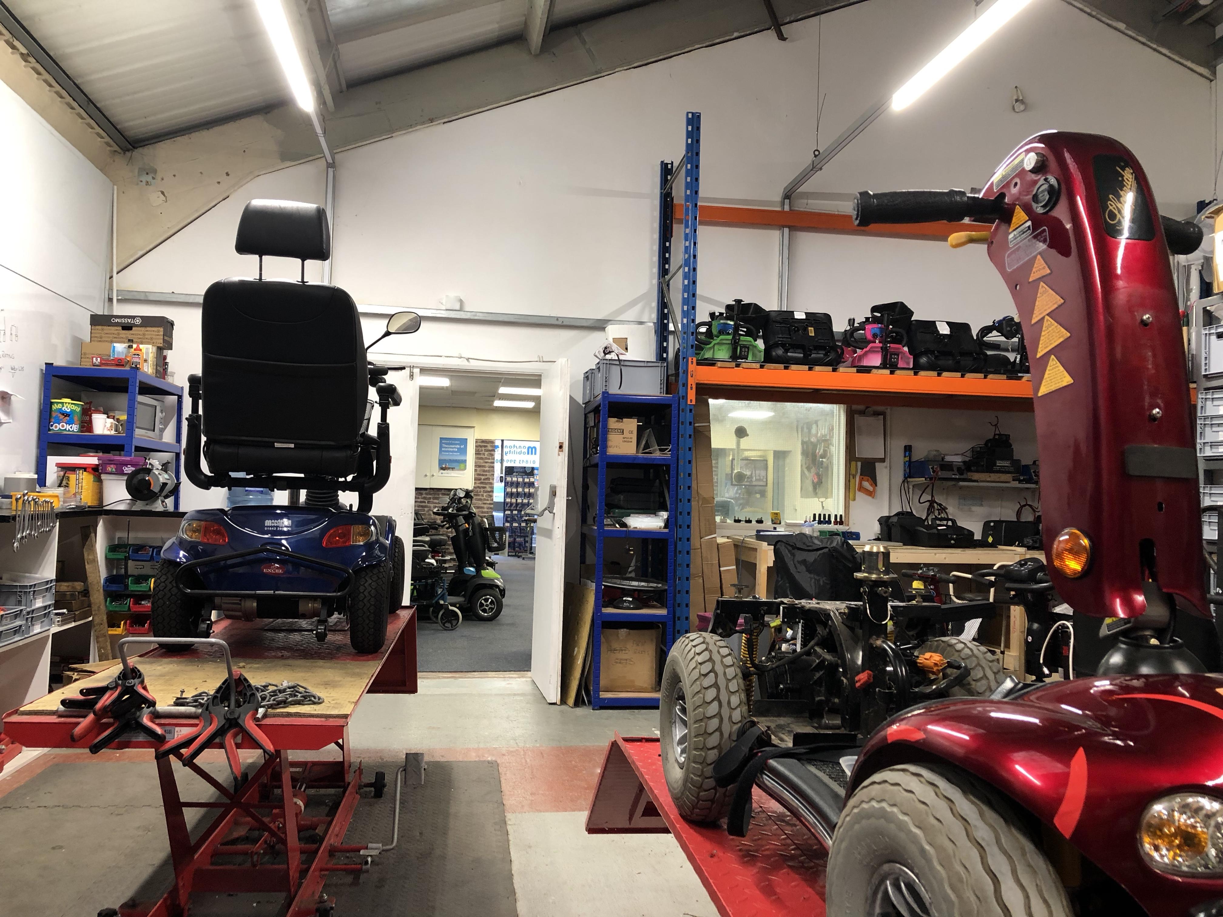Mobility Scooters being repaired Canterbury