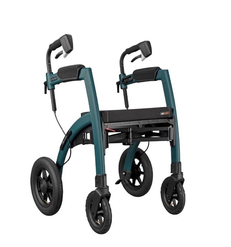 Rollz rollator wheelchair 2 in 1 in rollator mode
