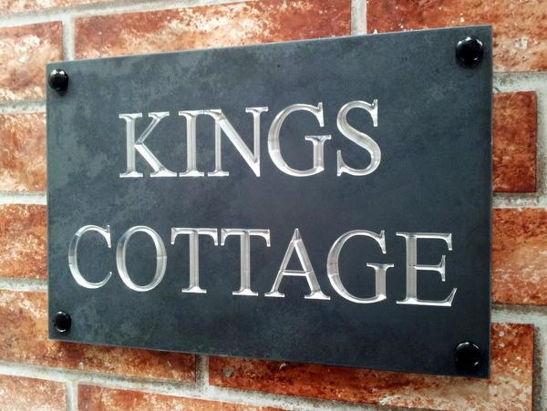 Kings Cottage with chromed silver inlay 300mm by 200mm