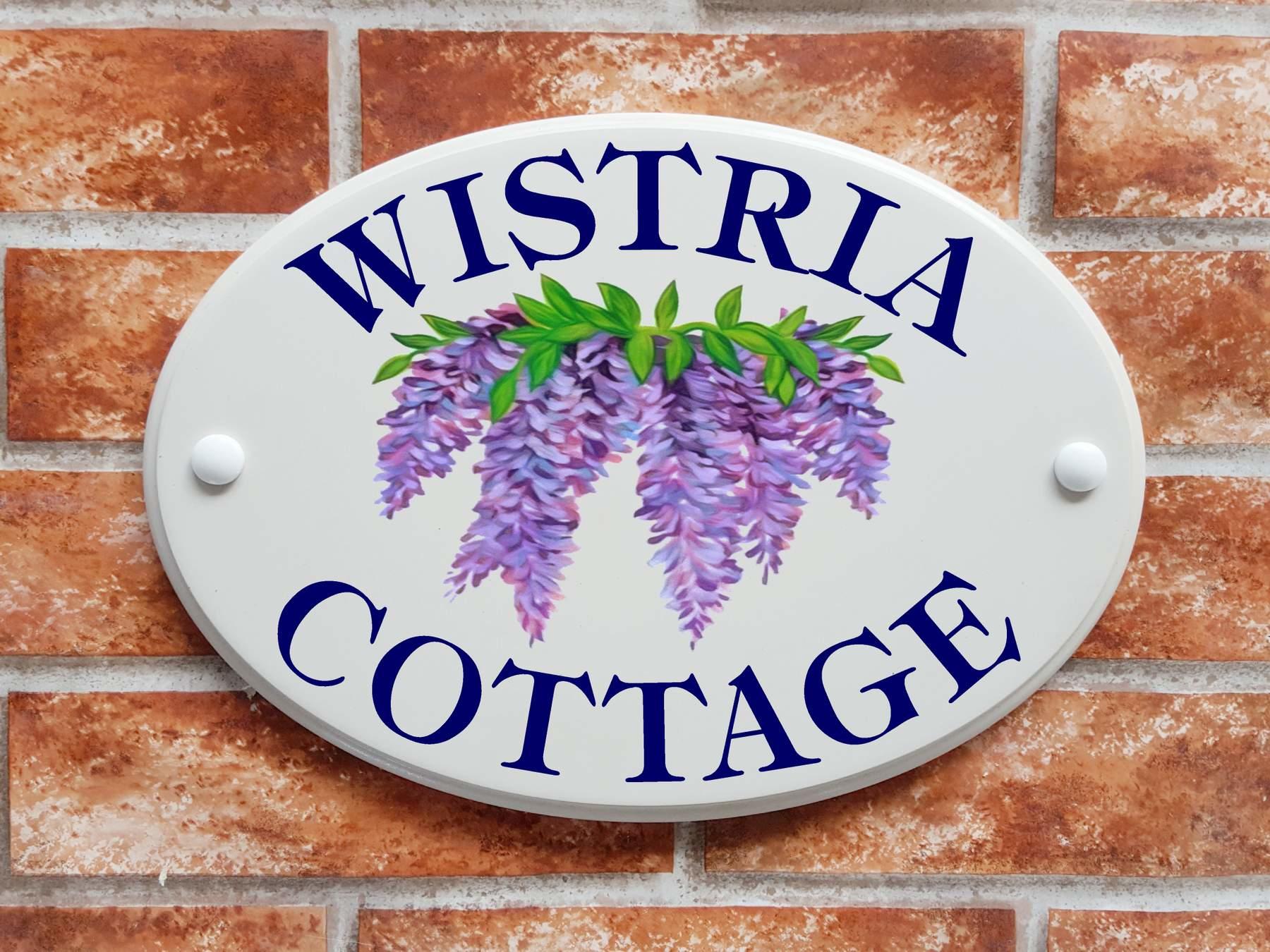 Wisteria Cottage sign (code 087)