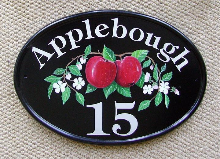 Red apples house sign