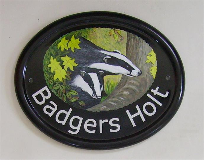 Badgers home name plate