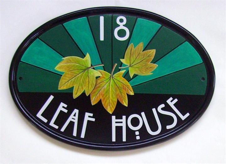 Leaf House Plaque