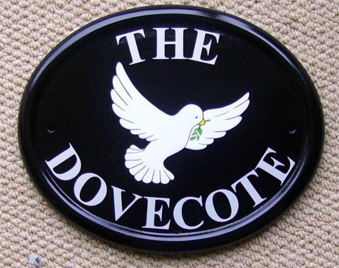 White dove name plate