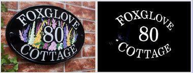 day/night image of reflective signs