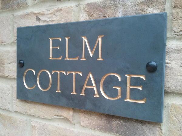 Example of Elm Cottage with gold inlay