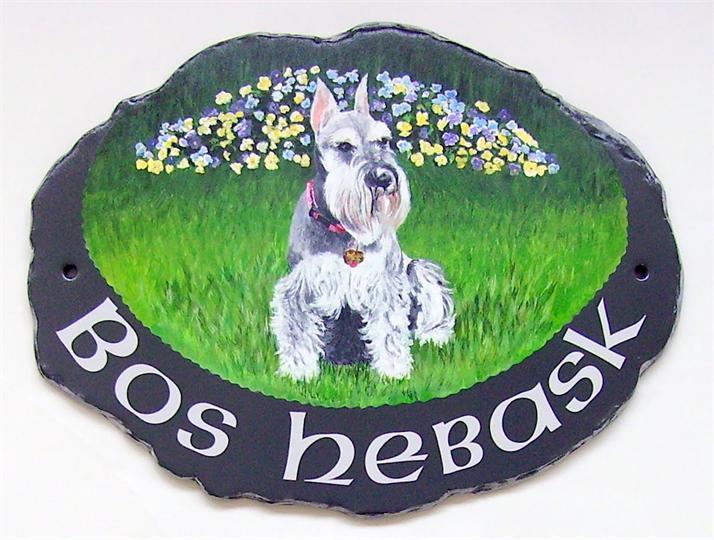 Dog portrait sign