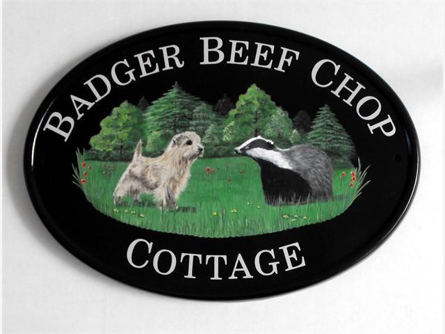 Dog & Badger sign
