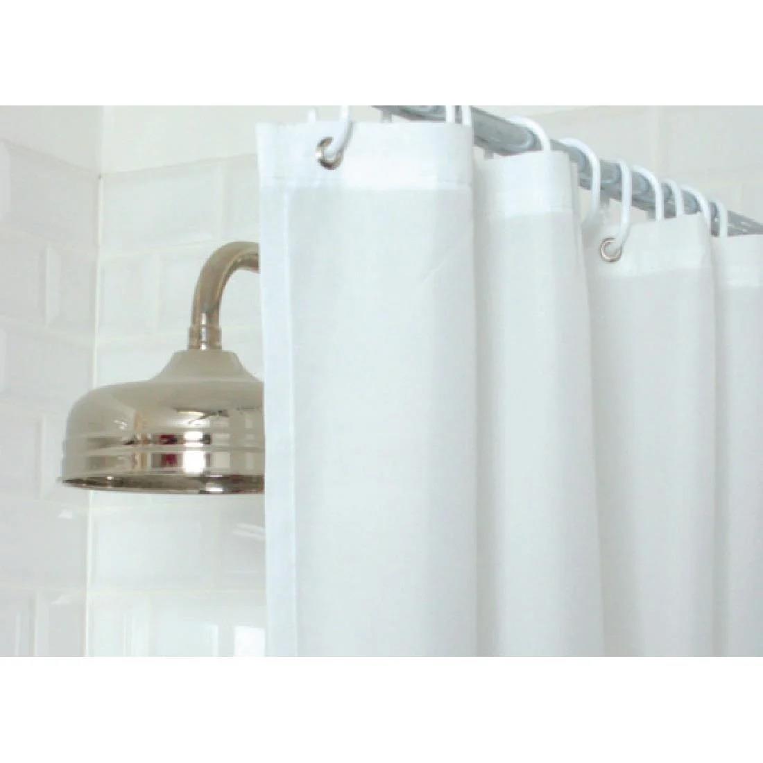 plain white shower curtain