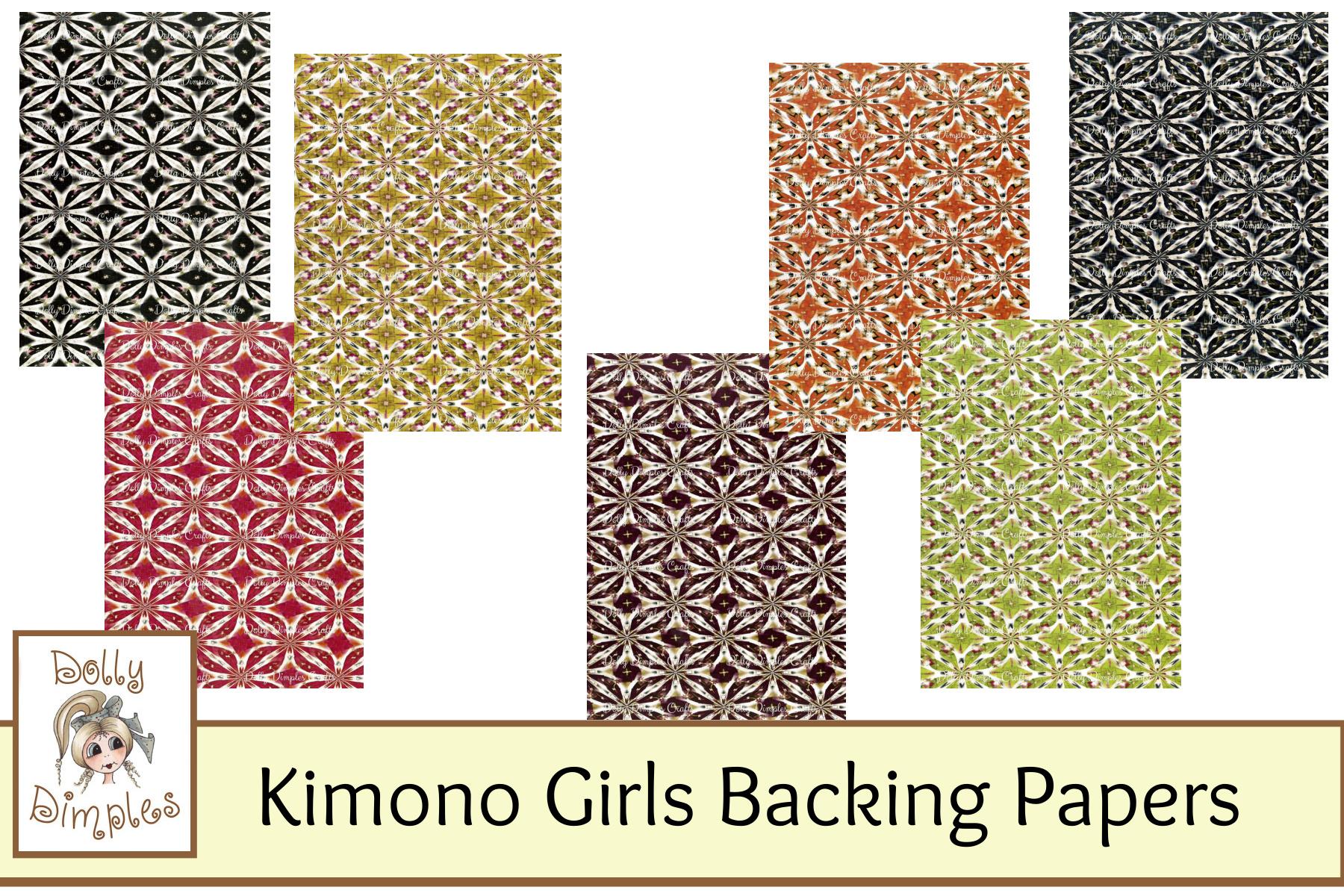 Kimono Girls Backing Papers