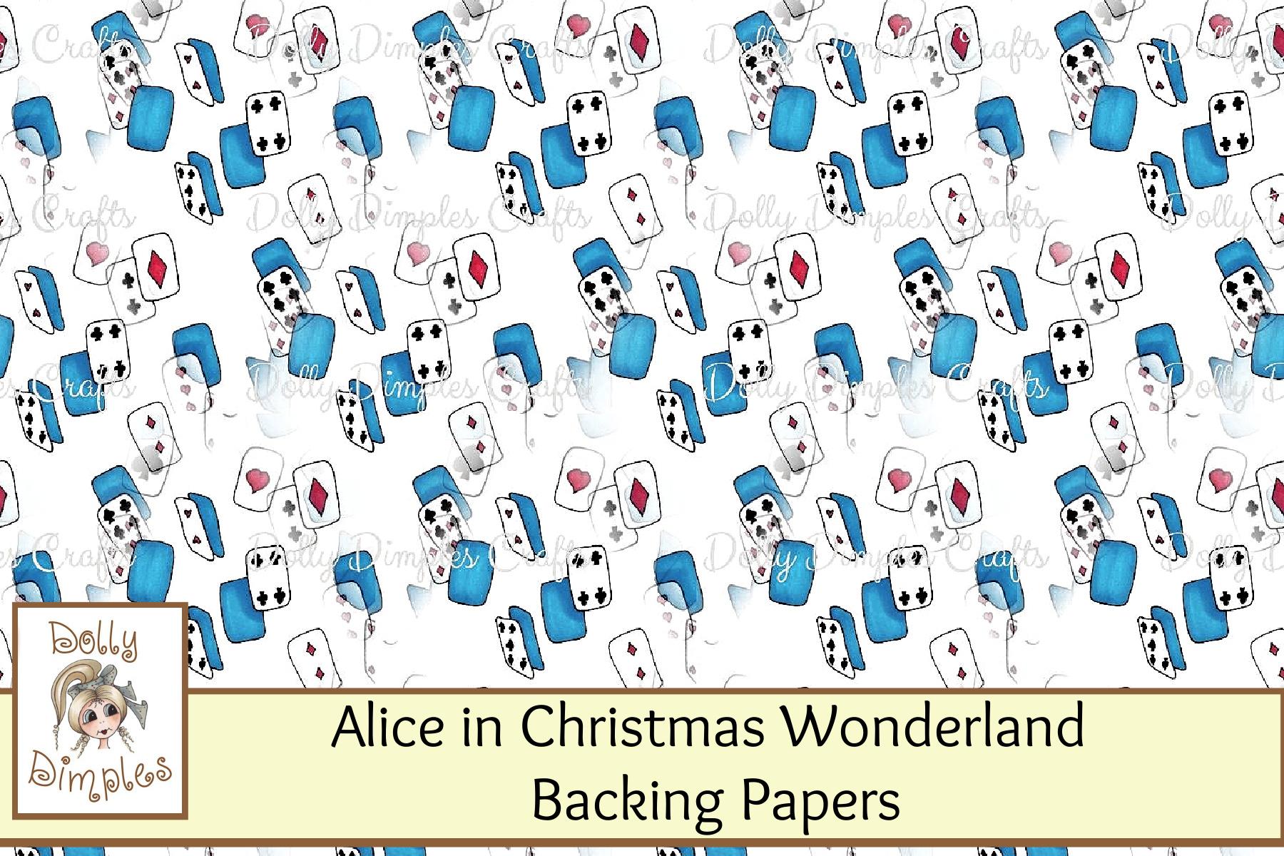 Alice in Christmas Wonderland Backing Papers