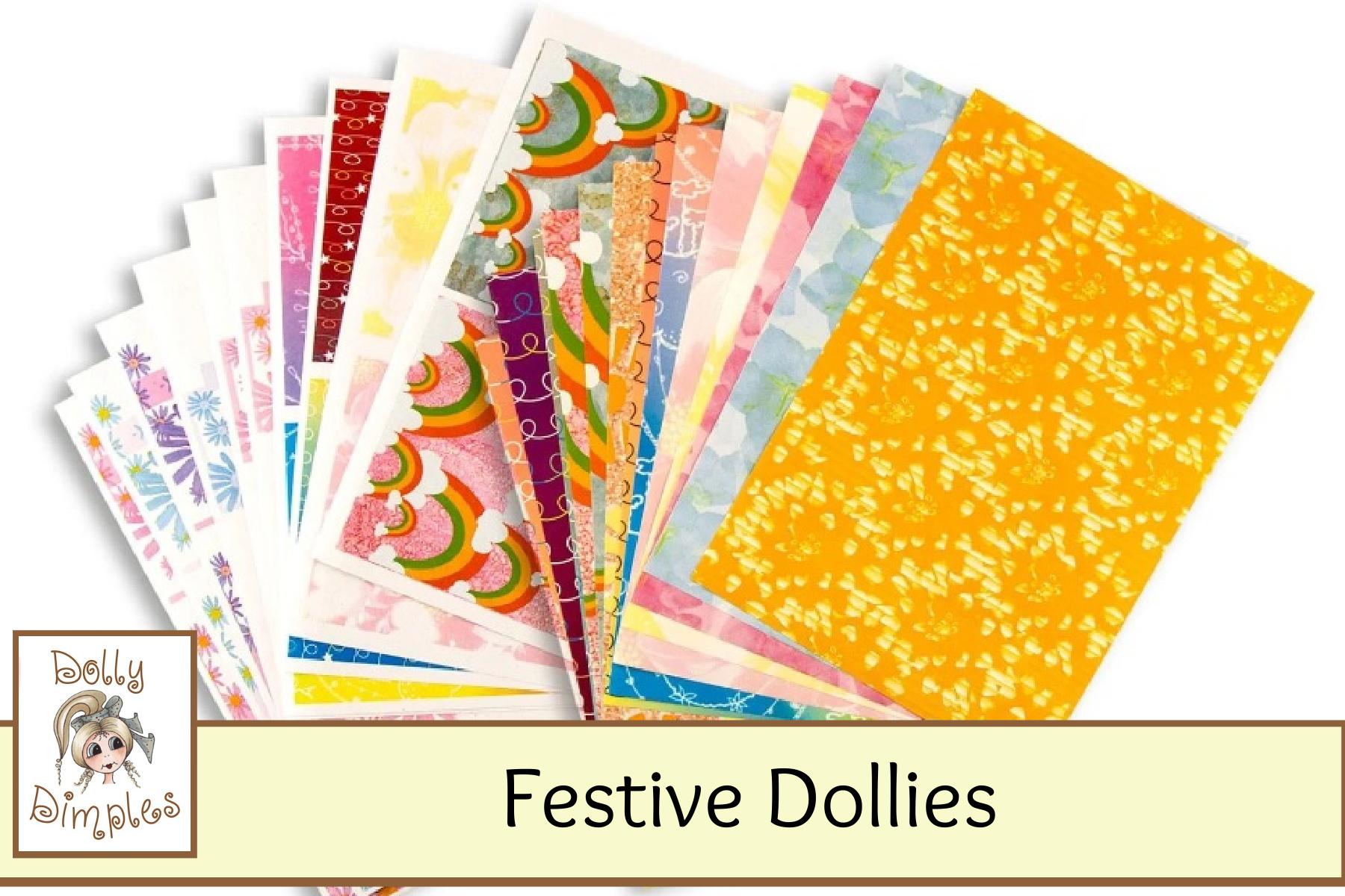 Festive Dollies Backing Papers