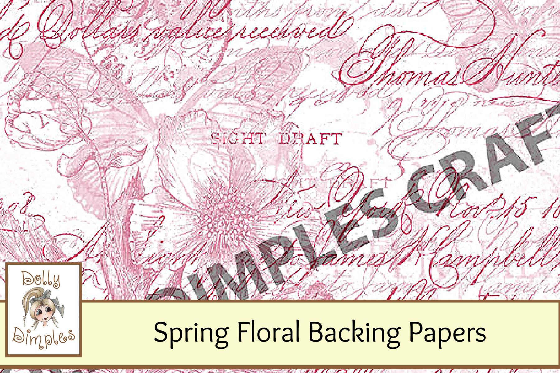 Spring Floral backing papers
