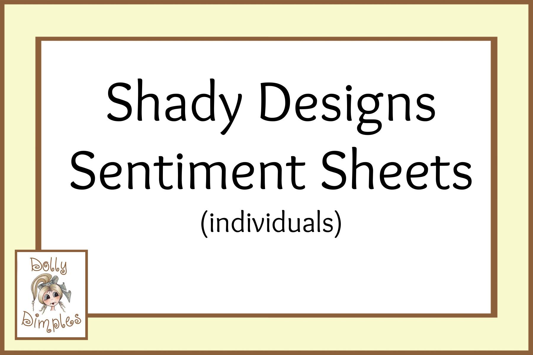 Shady Designs Sentiments