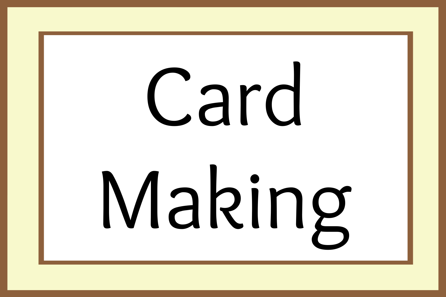 Card Making Supplies