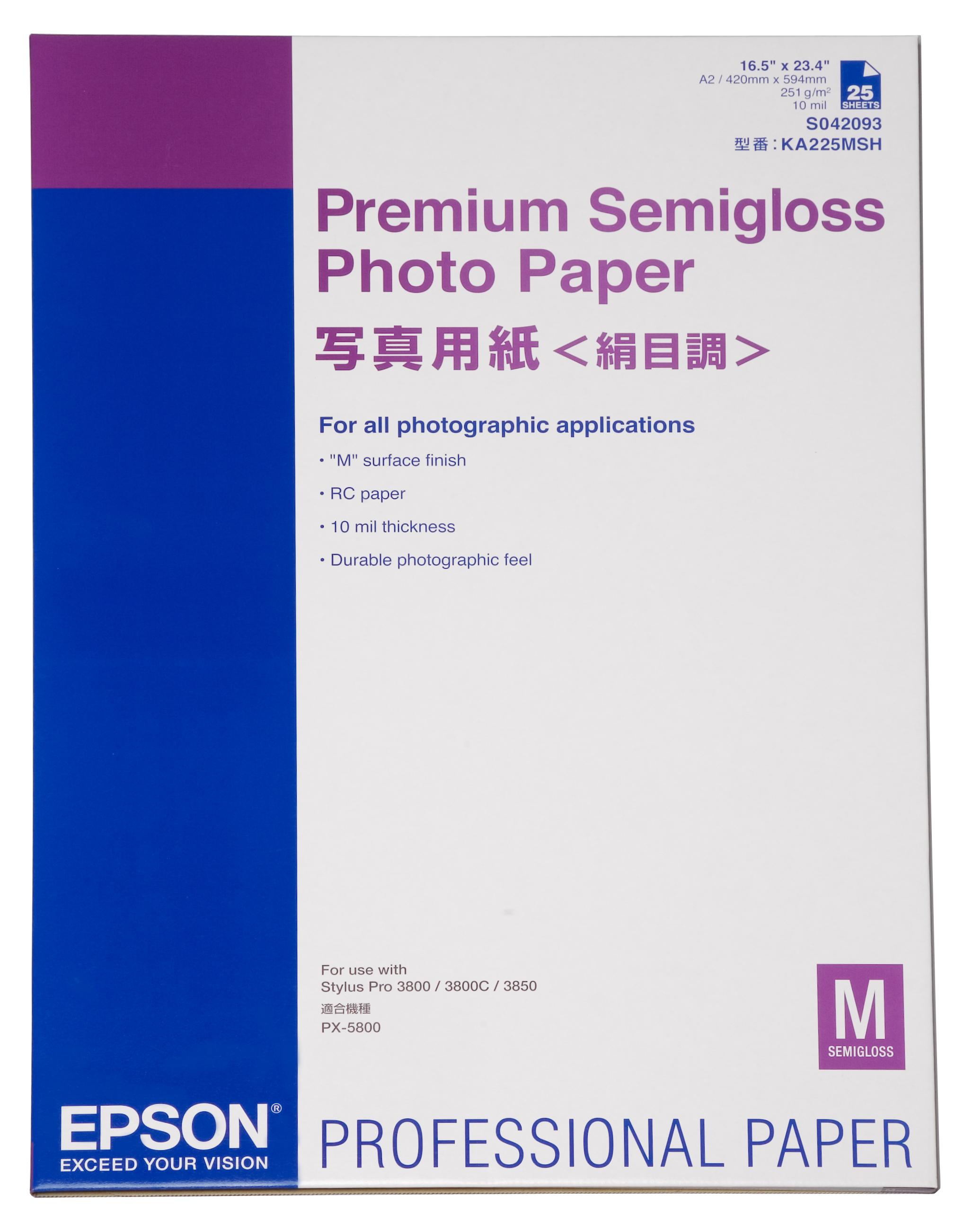 Epson Premium Semigloss Photo Paper 250gsm