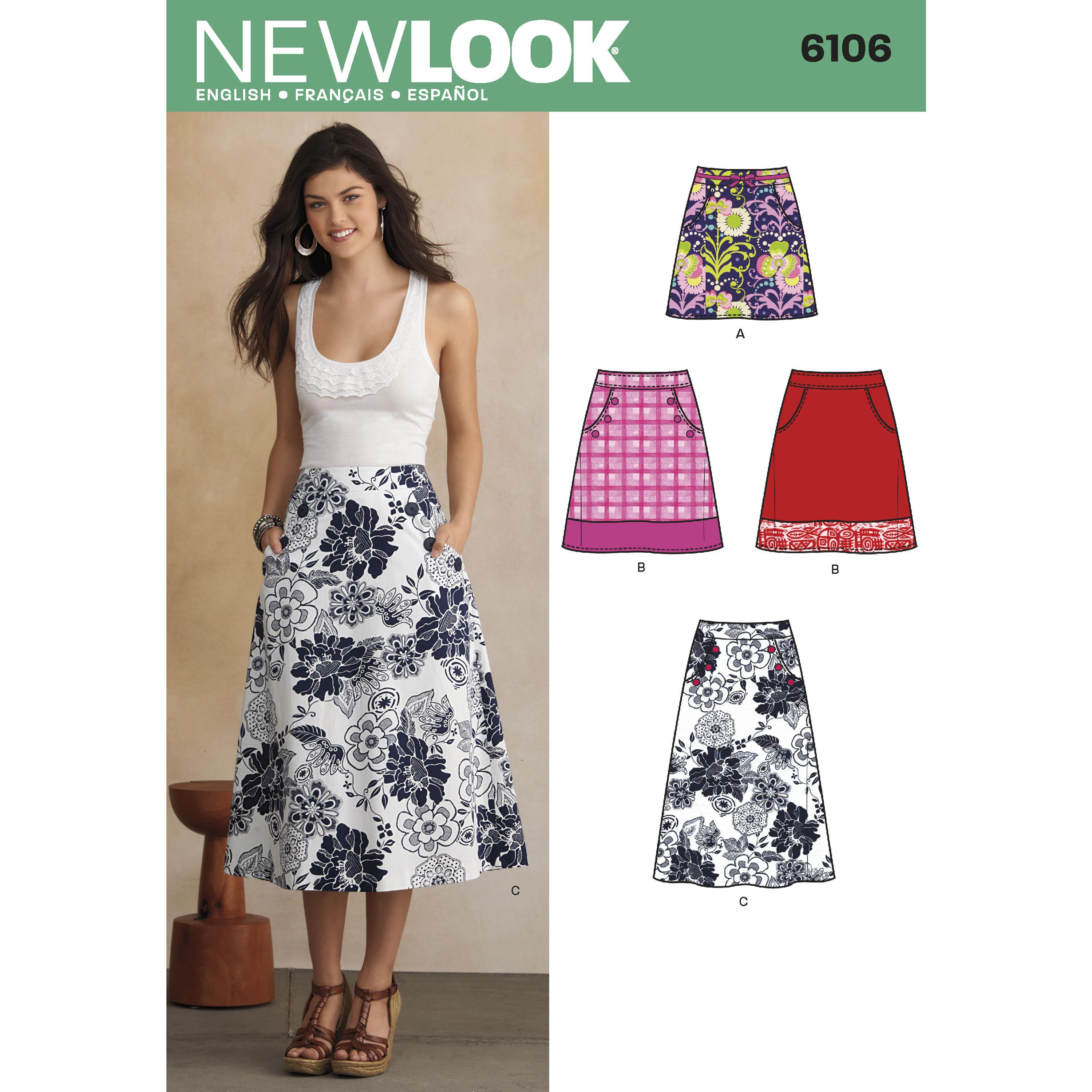 NewLook N6106 Misses' Skirts