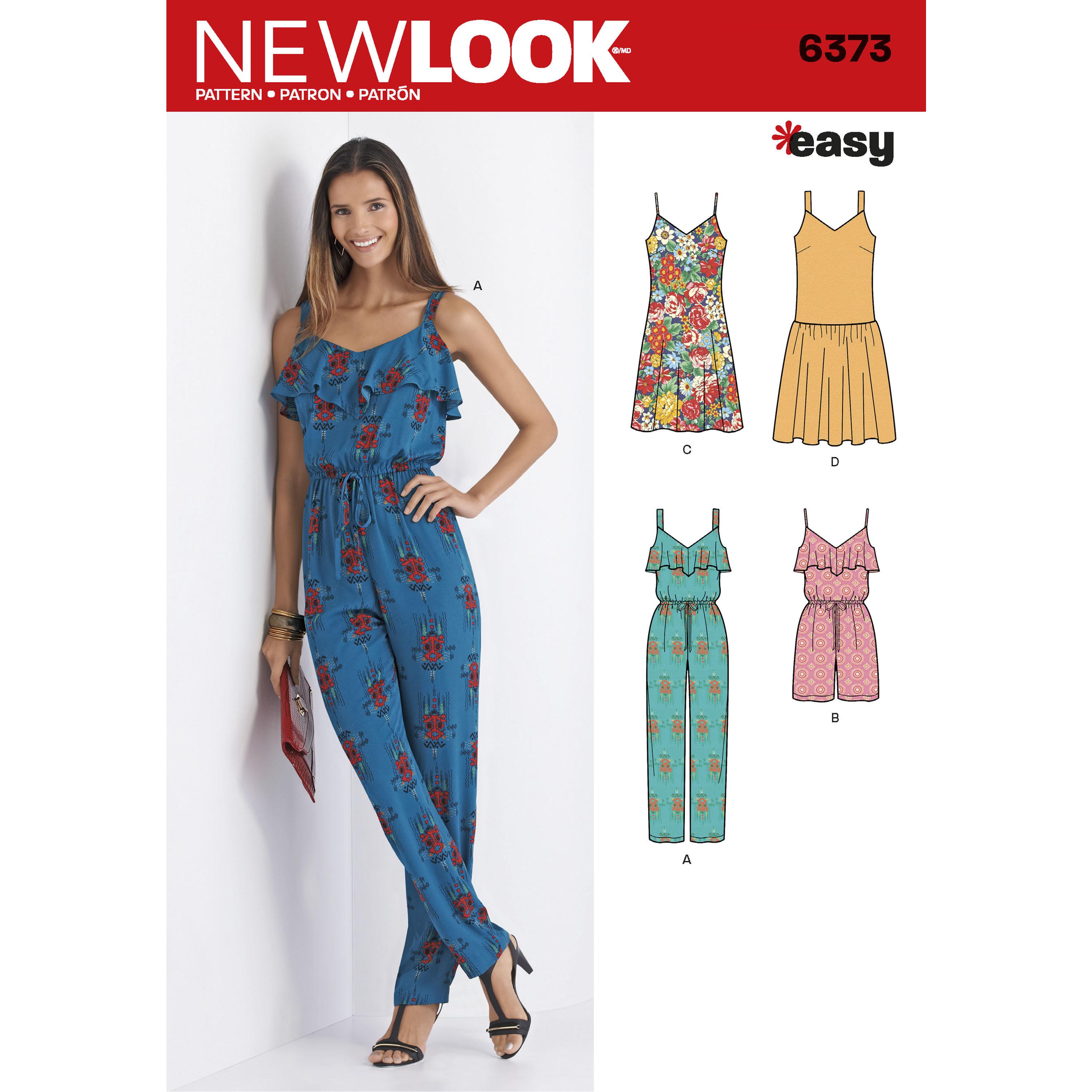 NewLook N6373 Misses' Jumpsuit or Romper and Dresses