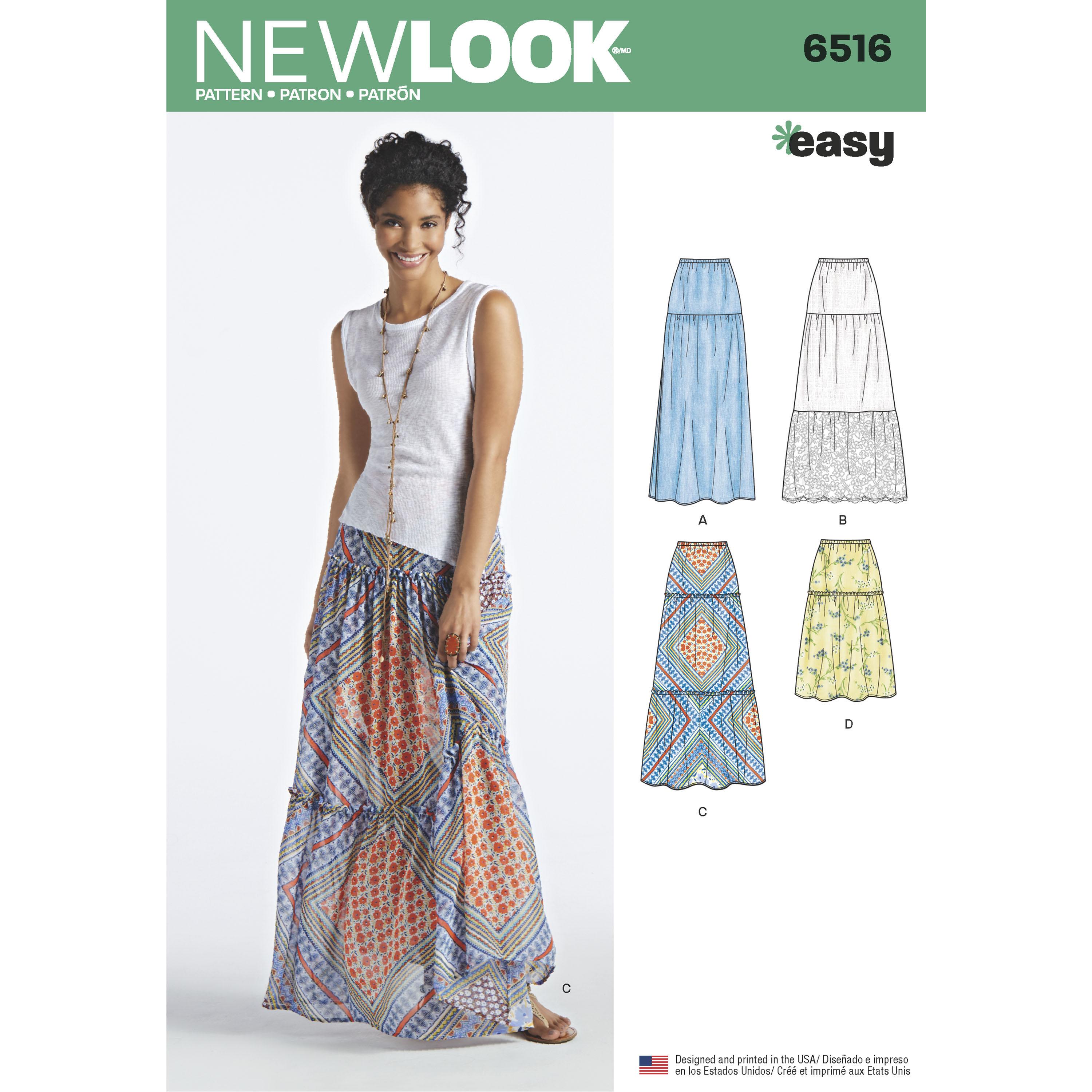 NewLook N6516 Women?s   Skirts With Length and Fabric Variations