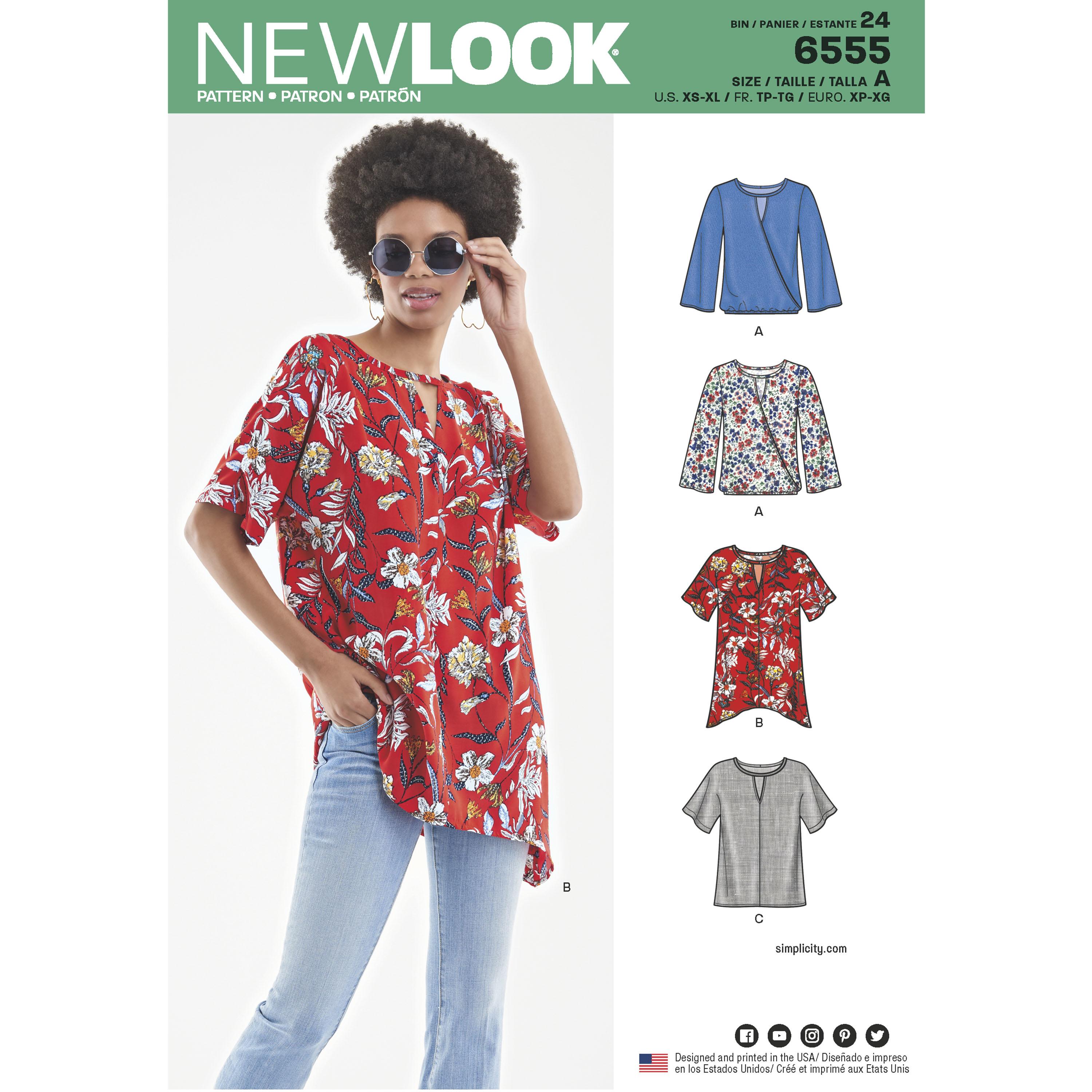 NewLook N6555 Women's Keyhole Shirt