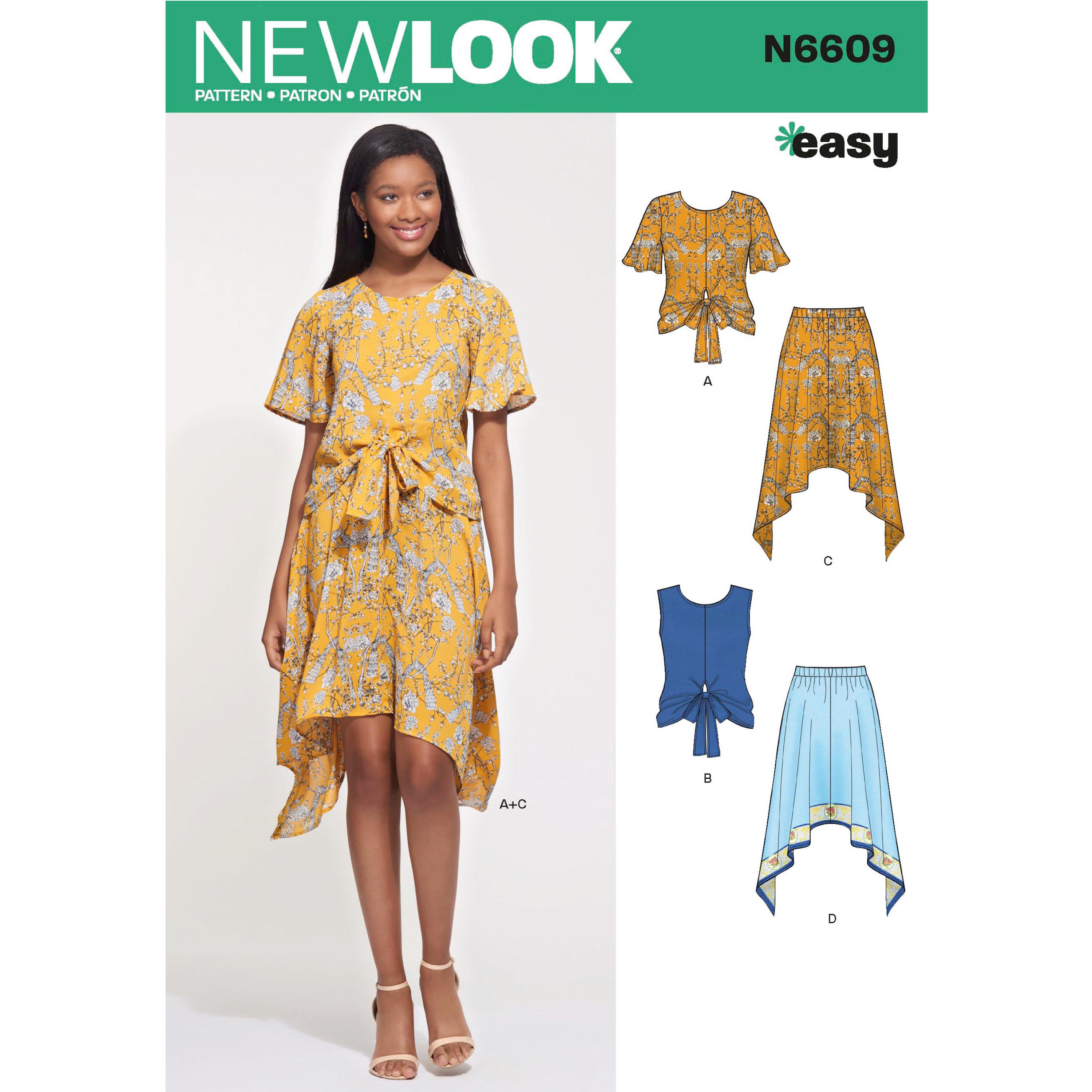 NewLook Sewing Pattern N6609 Misses' 2-Piece Dress