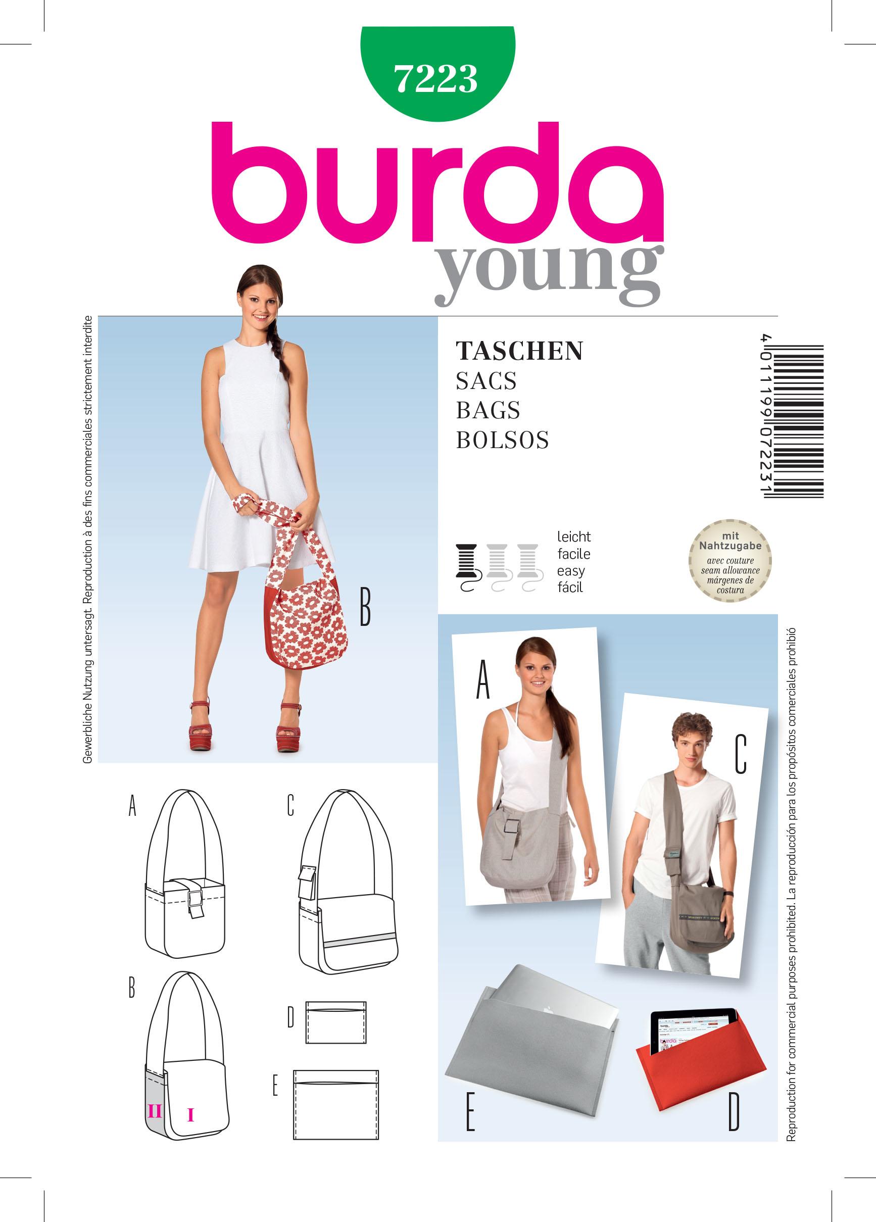 Burda B7223 Bag Sewing Pattern