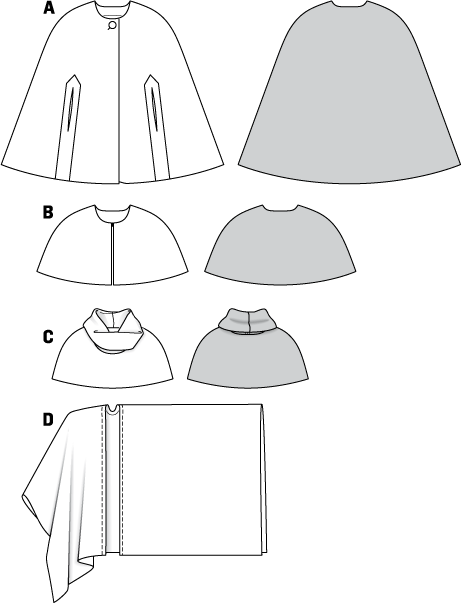 Burda B7313 Cape Sewing Pattern