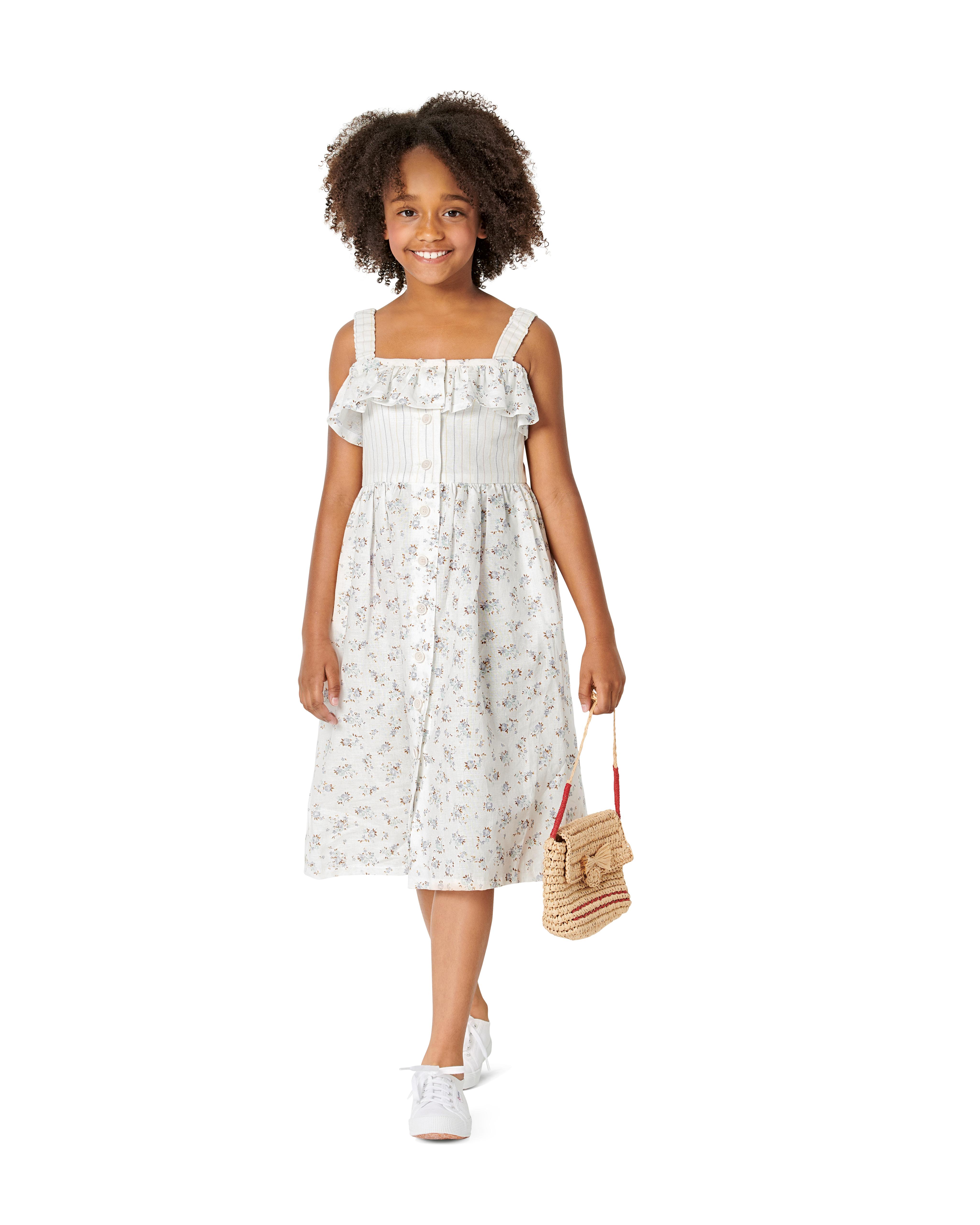 Burda B9304 Pinafore Dress with Front Button Fastening Sewing Pattern