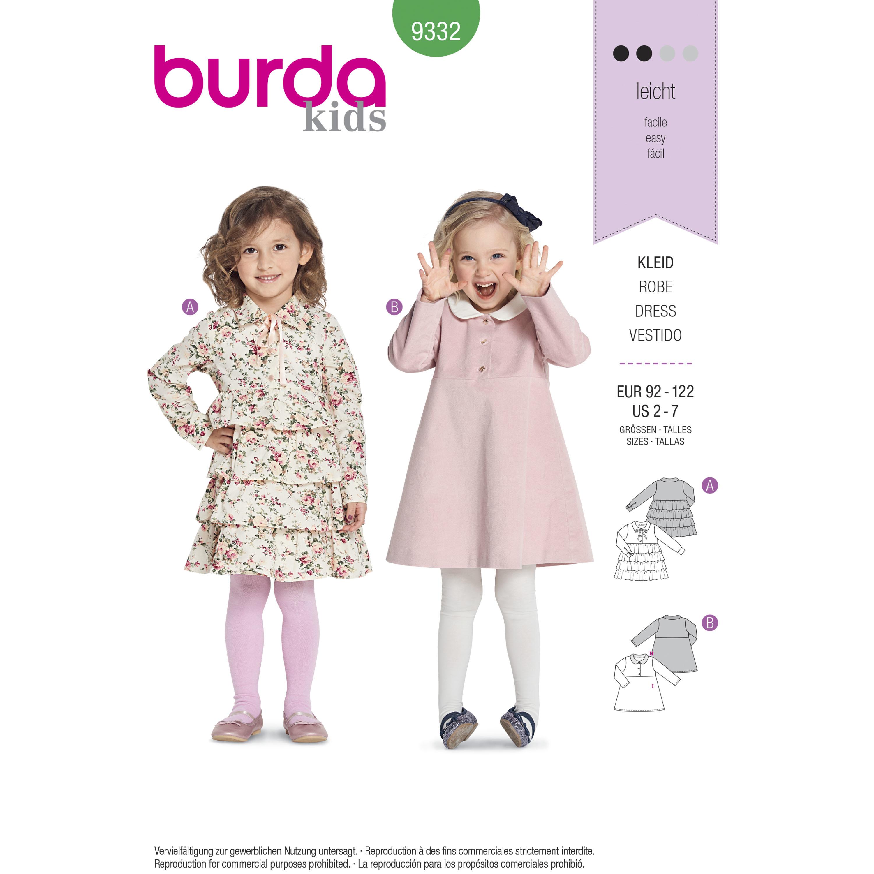 Burda B9332 Child's Dress