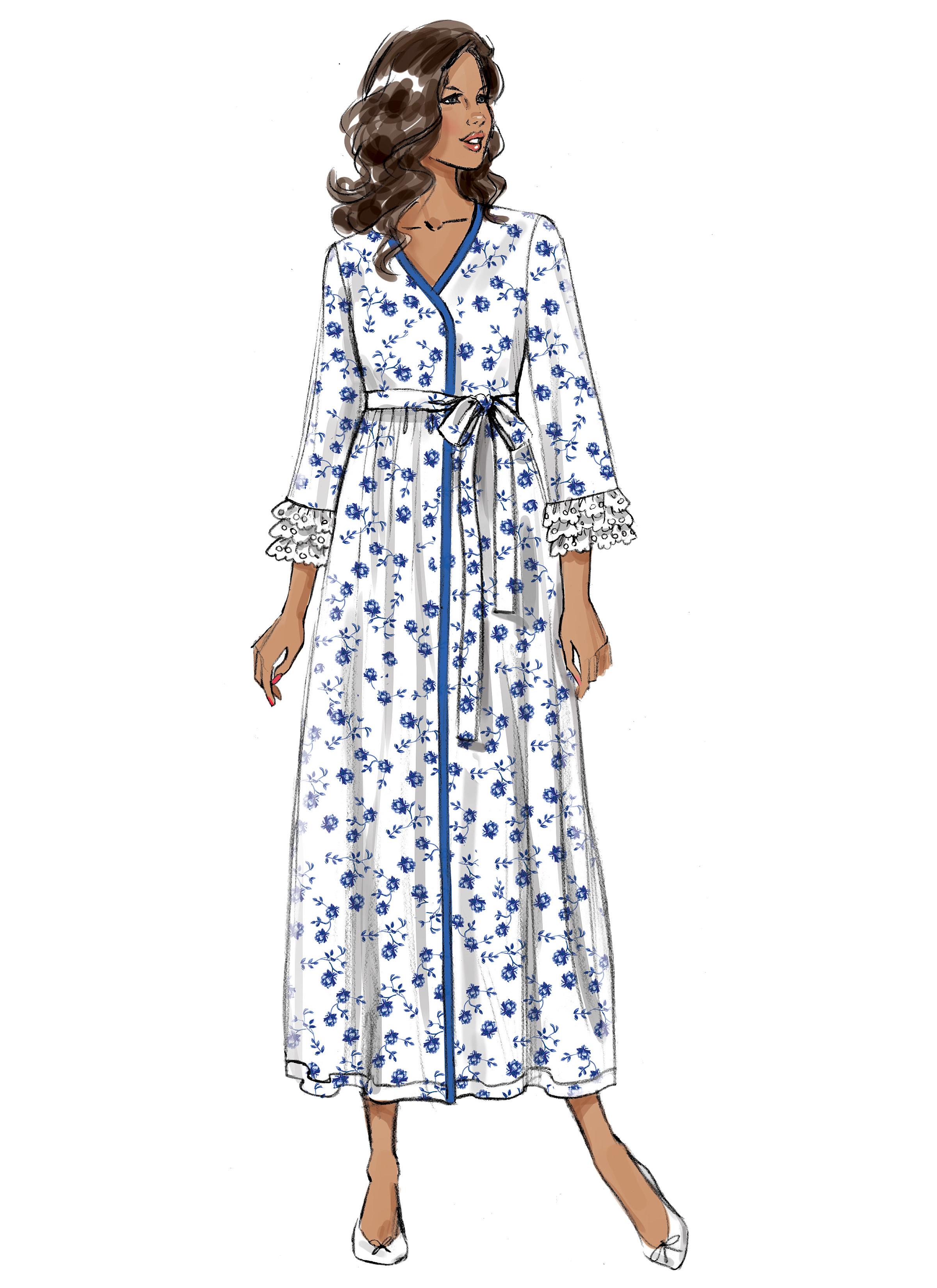Butterick B6300 Misses'/Women's Robe, Belt and Negligee