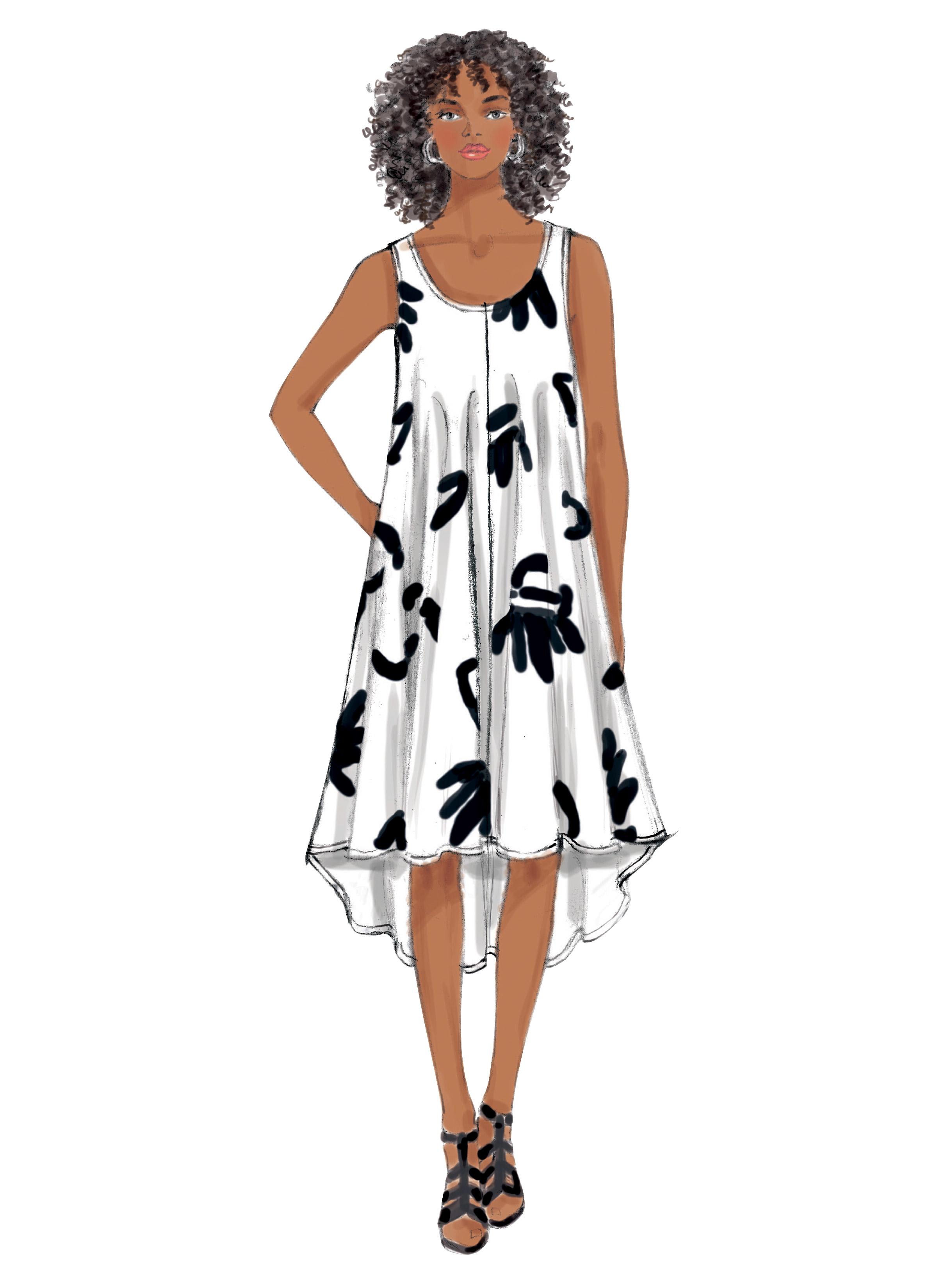 Butterick B6350 Misses' Sleeveless and Cold Shoulder Dresses