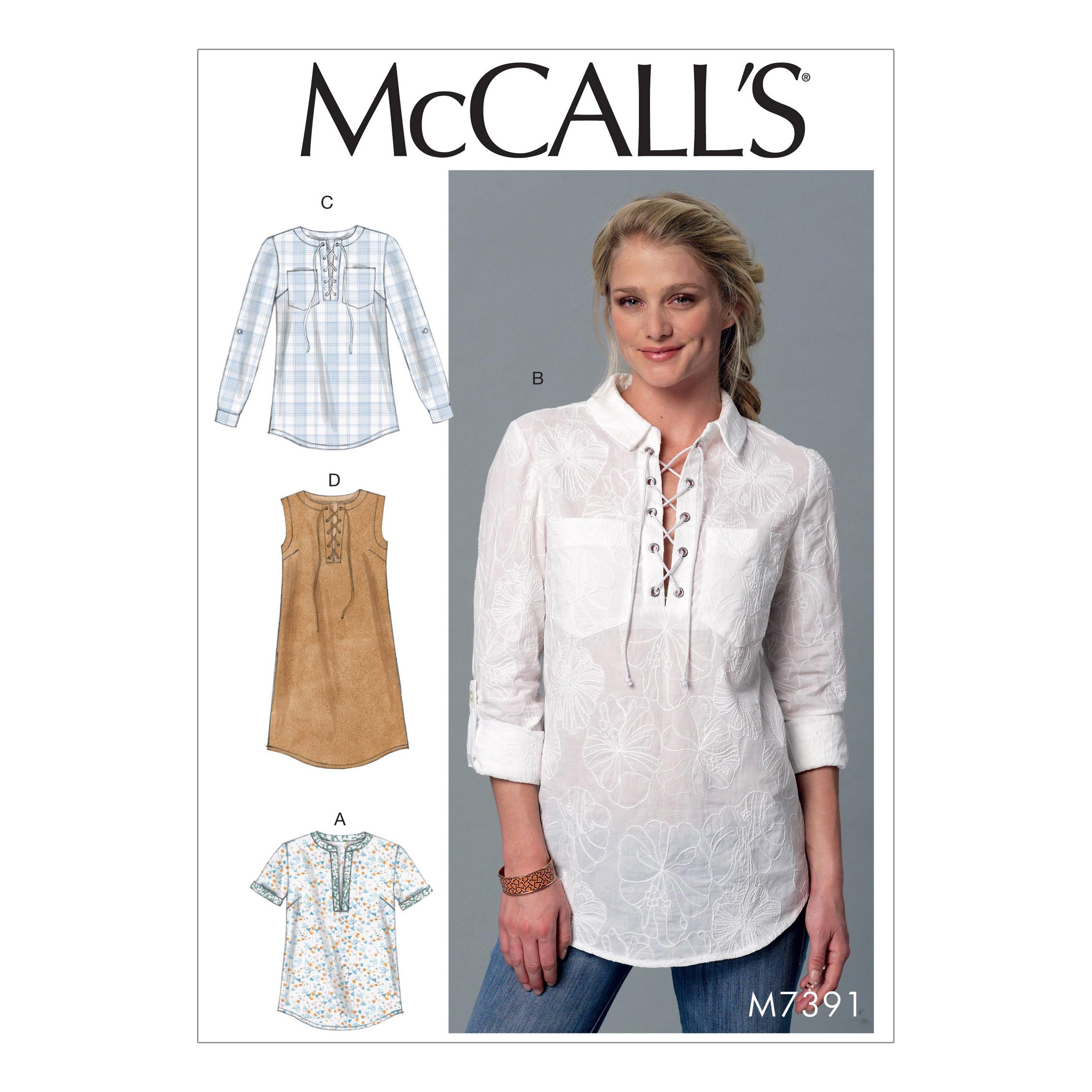 McCalls M7391 Misses Dresses, Misses Tops