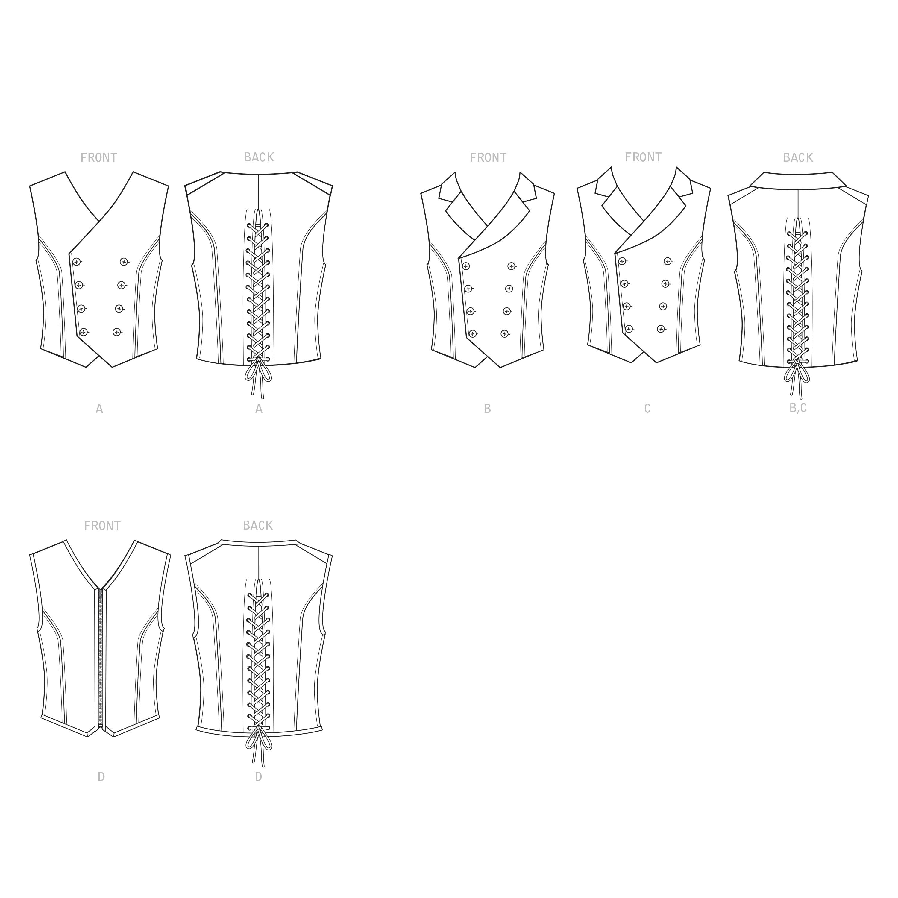 Simplicity S9087 Men's Steampunk Corset Vests
