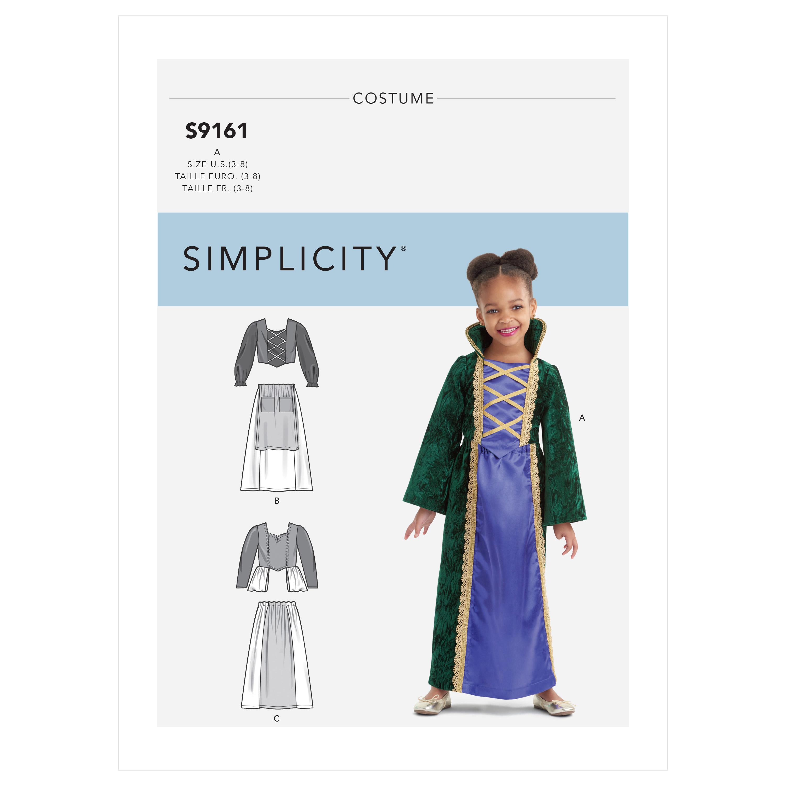 Simplicity S9161 Children's Witch Costumes