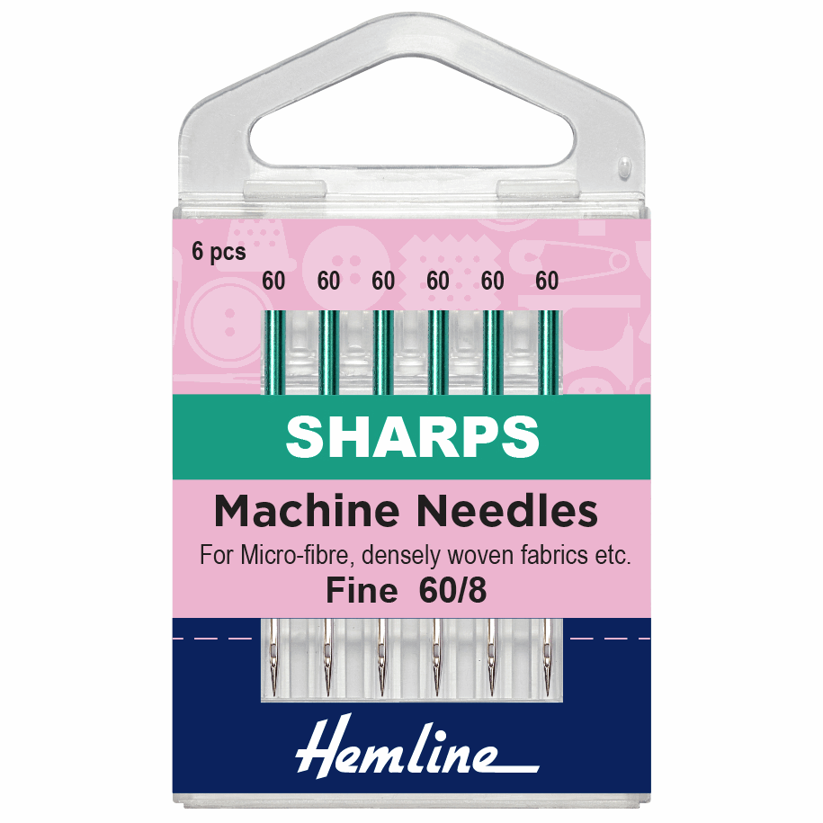 Sewing Machine Needles: Sharp/Micro: Extra Fine 60/8