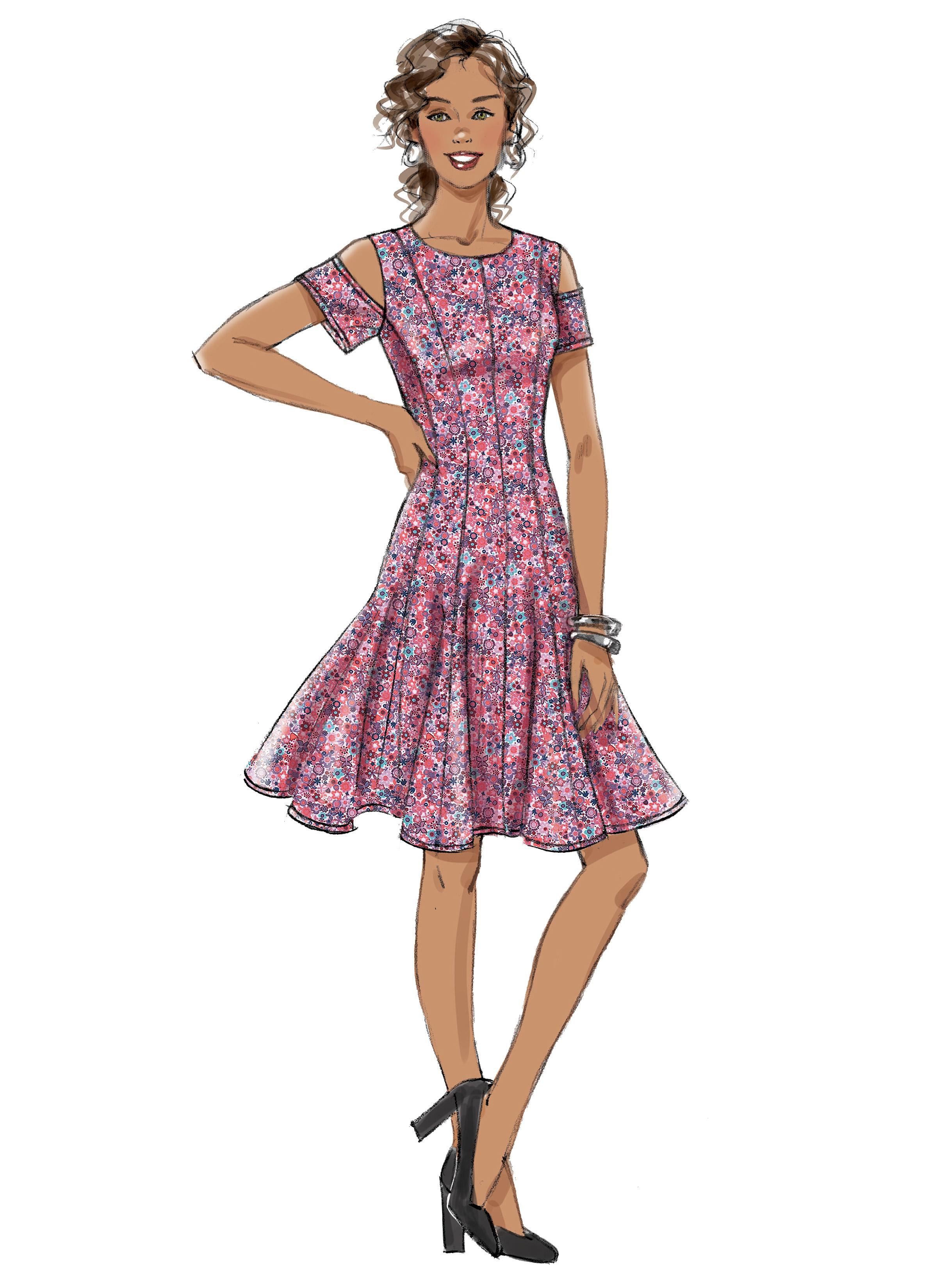 Butterick B6514 Misses'/Miss Petite Paneled Dress