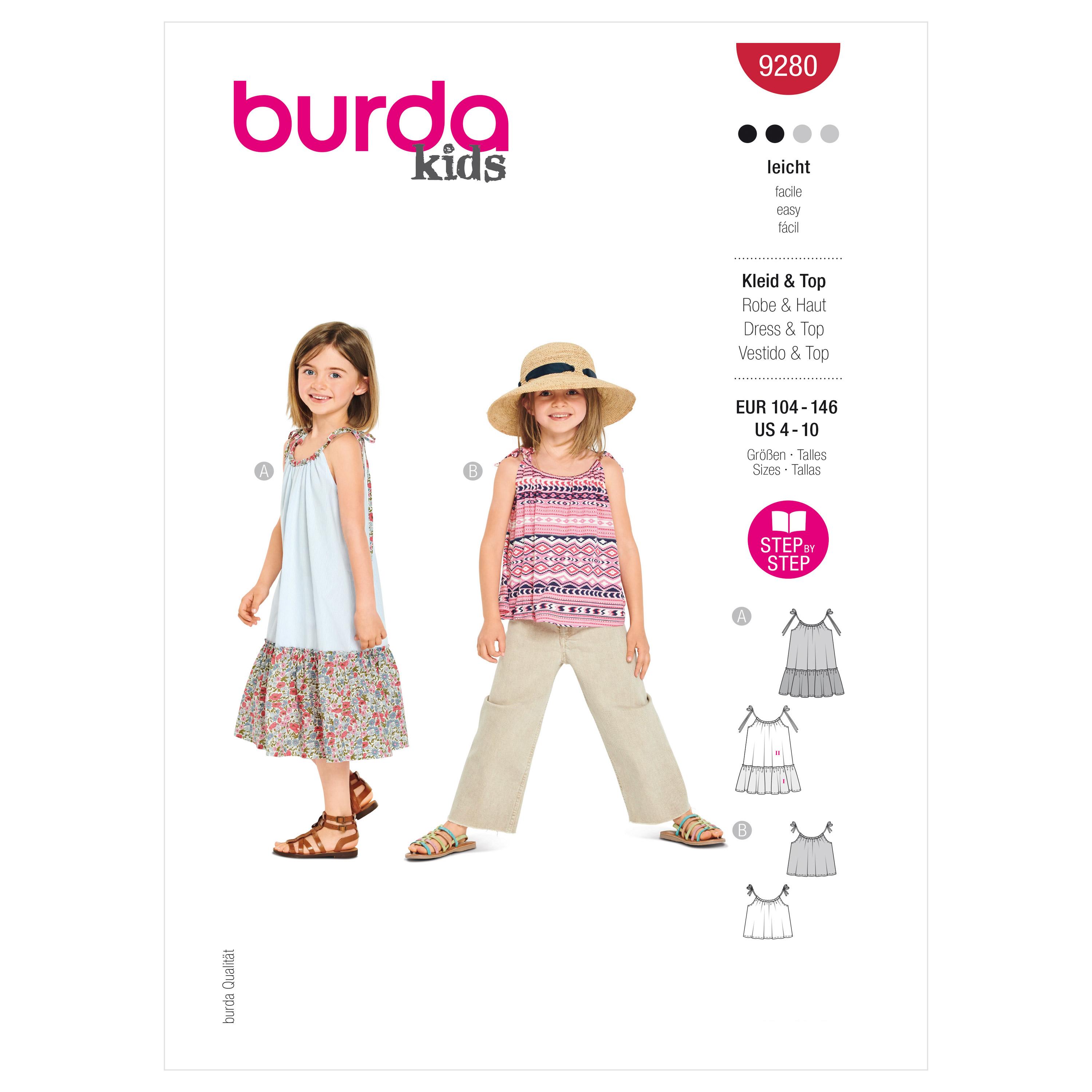 Burda Style Pattern 9280 Children's Top and Dress