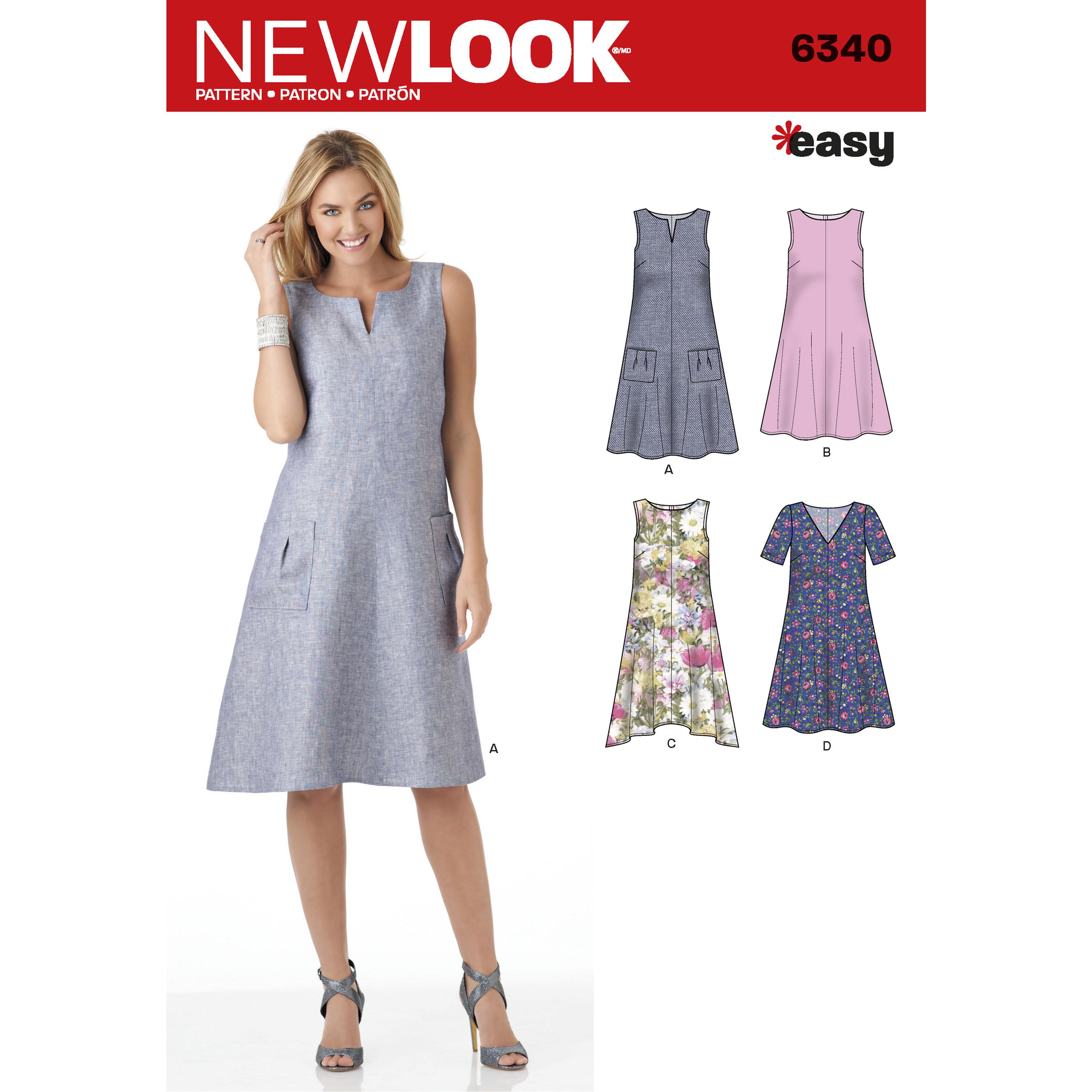 NewLook N6340 Misses' Easy Dresses