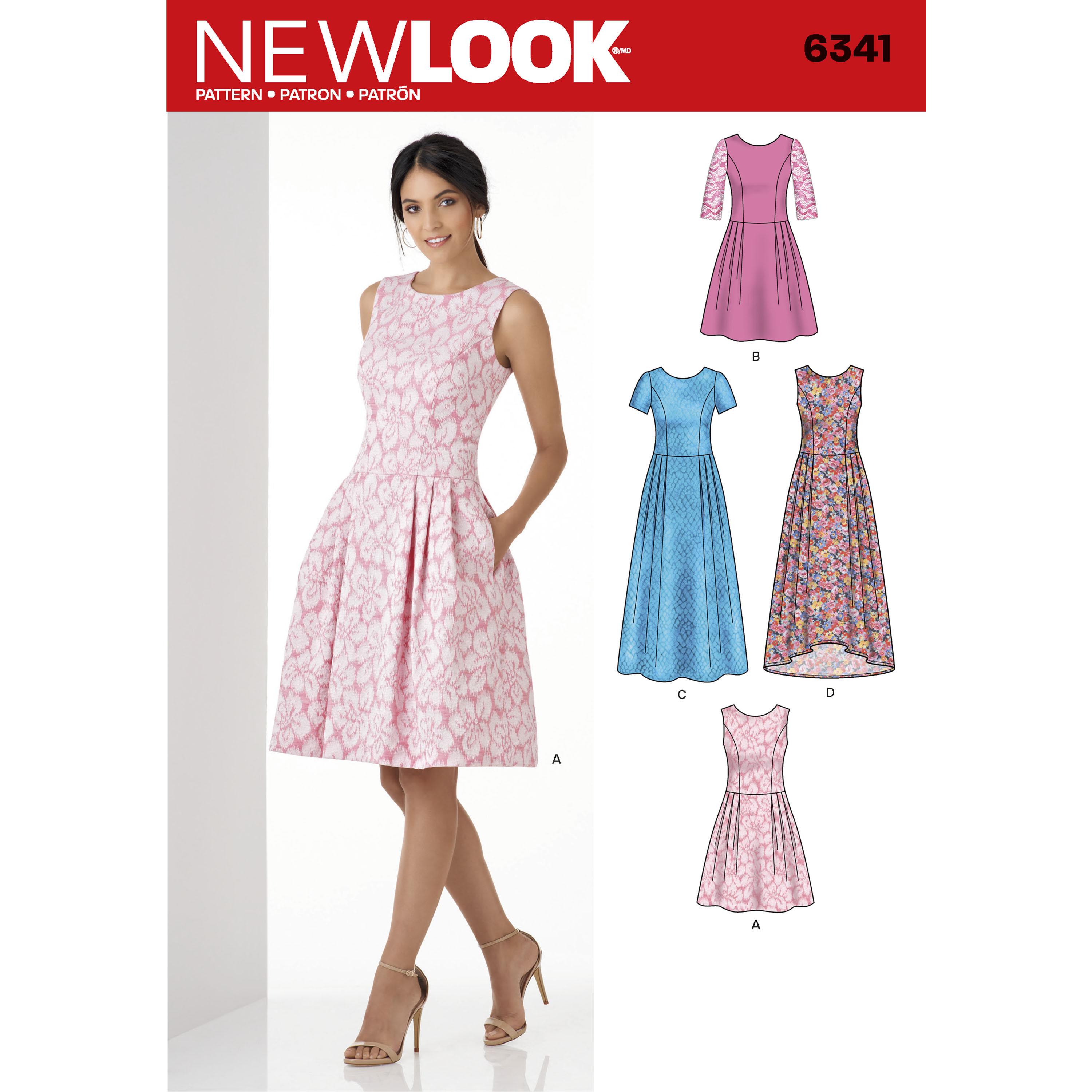 NewLook N6341 Misses' Dress in Three Lengths