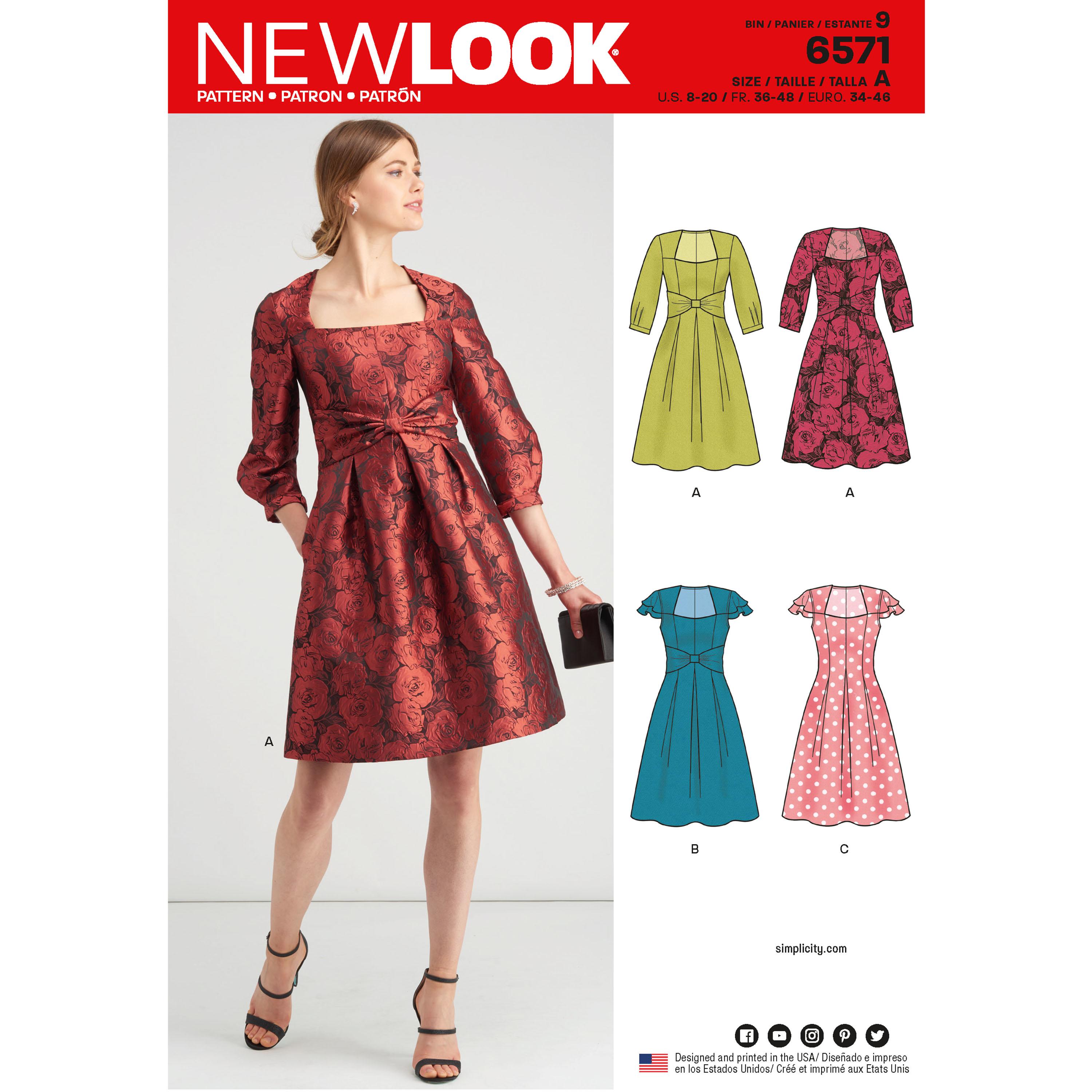 NewLook N6571 Misses' Dresses