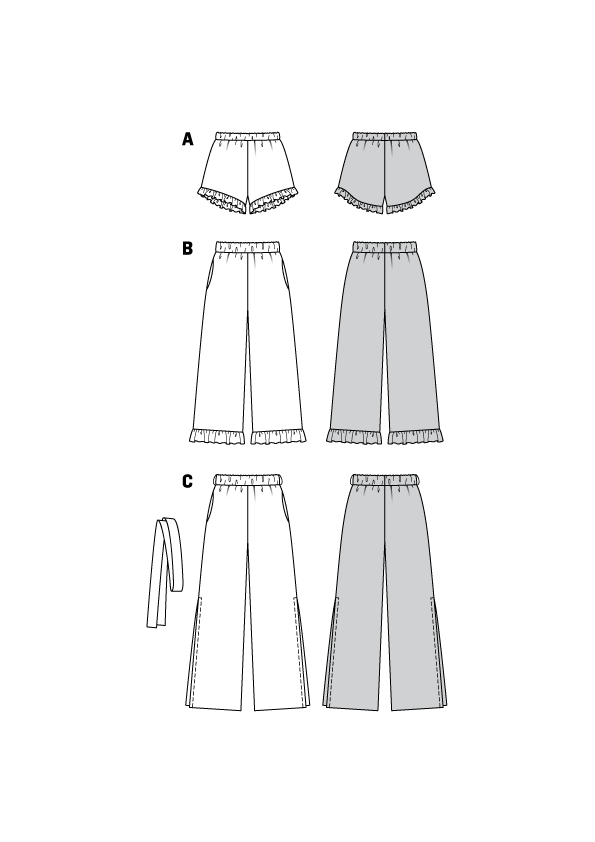 Burda B6199 Trousers/Pants Sewing Pattern
