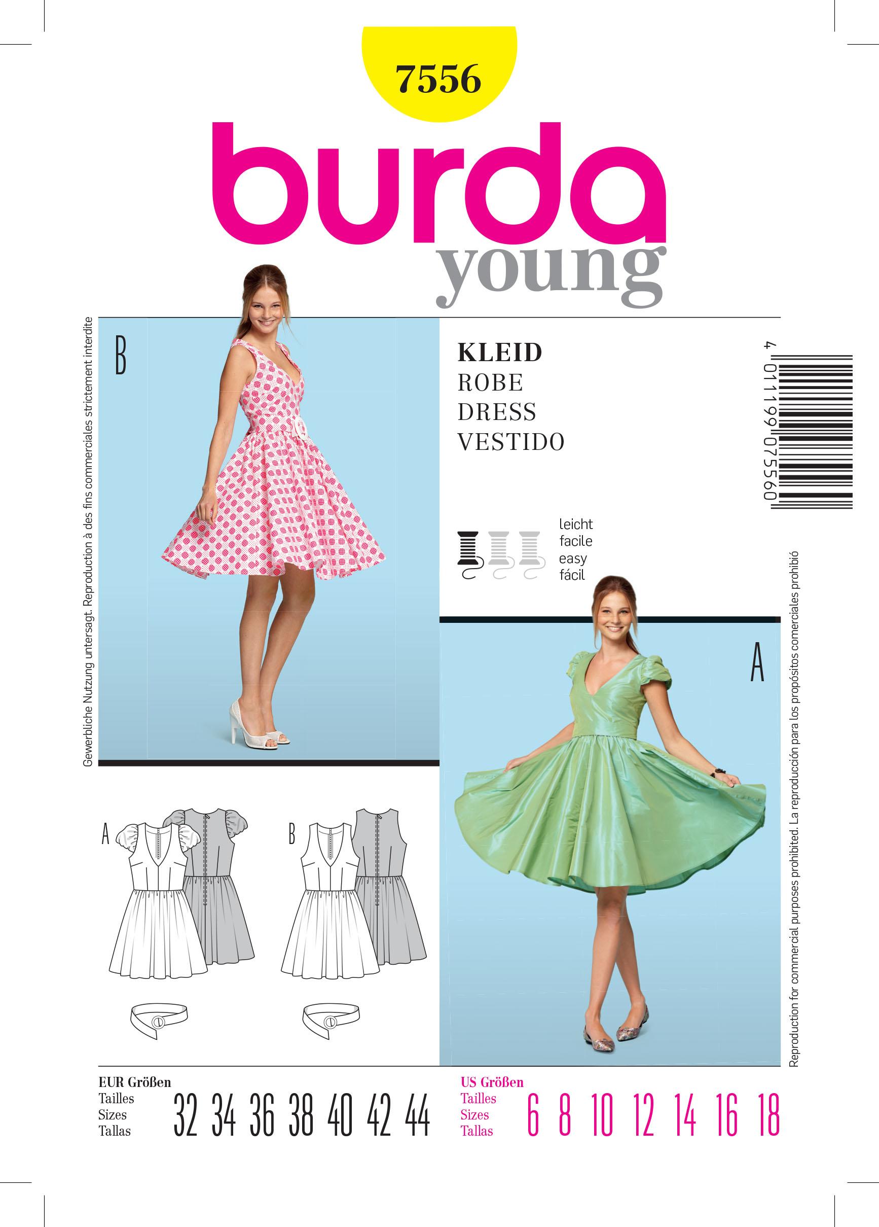 Burda B7556 Dress Sewing Pattern